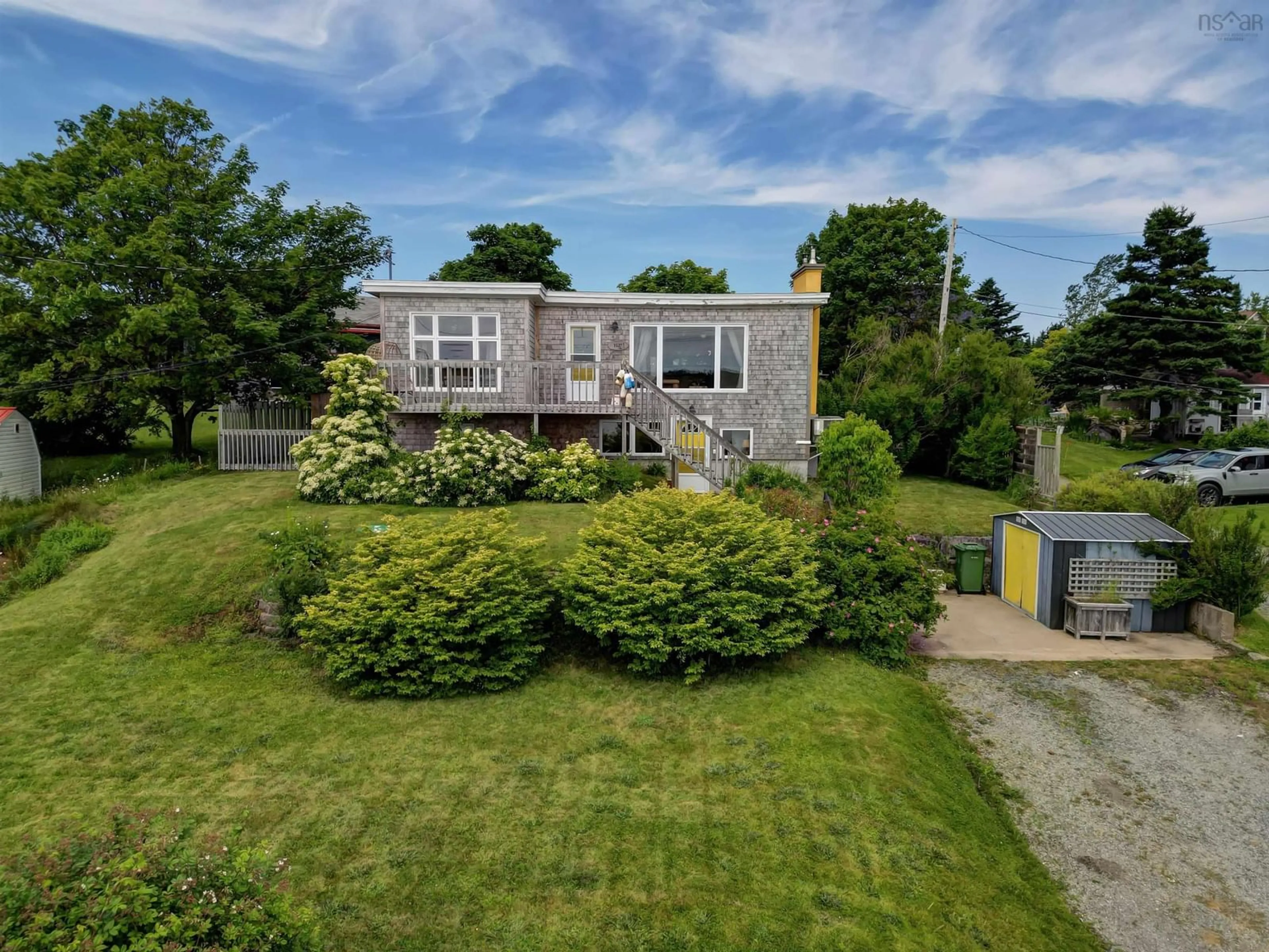 A pic from outside/outdoor area/front of a property/back of a property/a pic from drone, water/lake/river/ocean view for 1127 Ketch Harbour Rd, Ketch Harbour Nova Scotia B3V 1K7