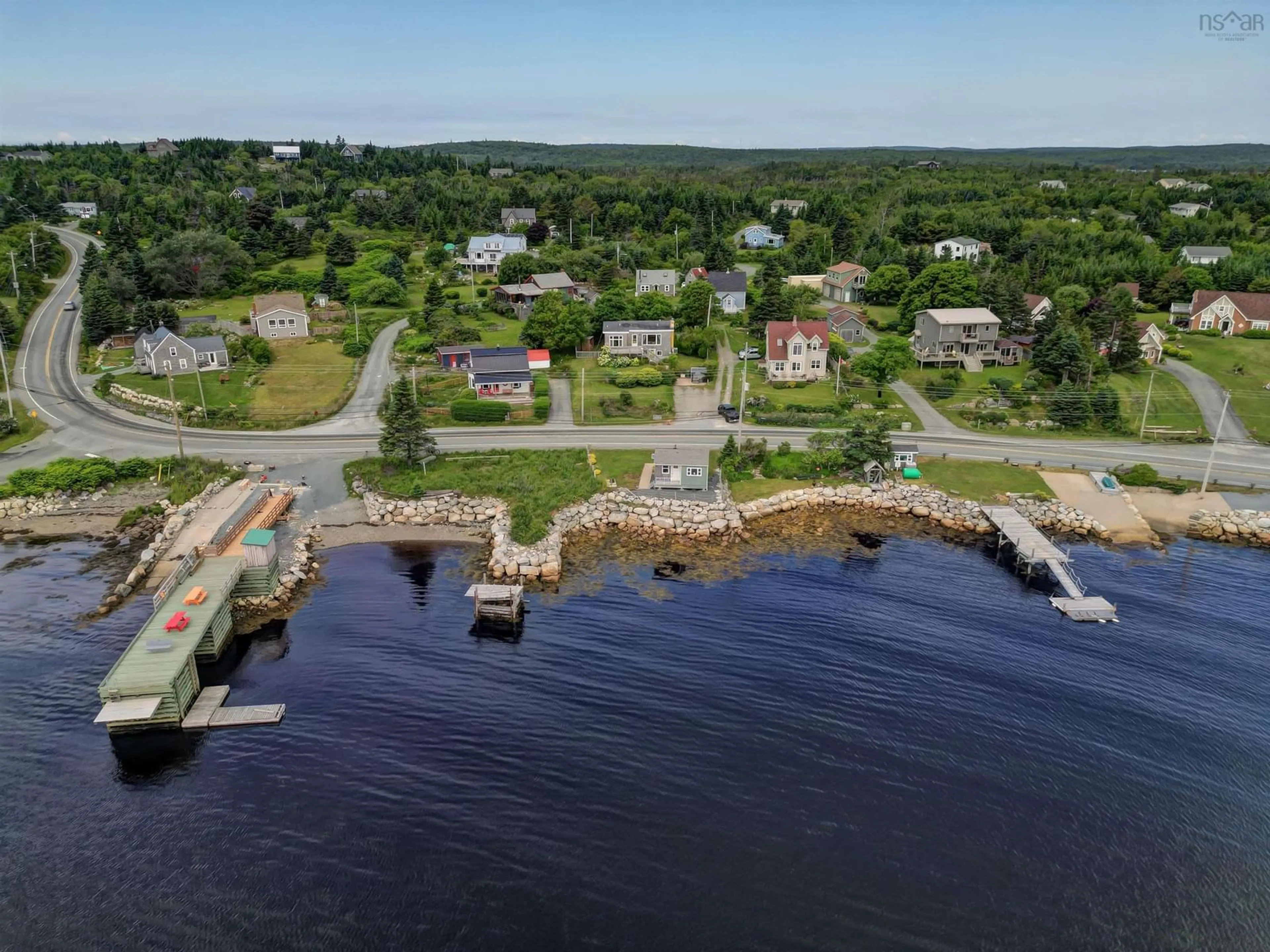 A pic from outside/outdoor area/front of a property/back of a property/a pic from drone, water/lake/river/ocean view for 1127 Ketch Harbour Rd, Ketch Harbour Nova Scotia B3V 1K7