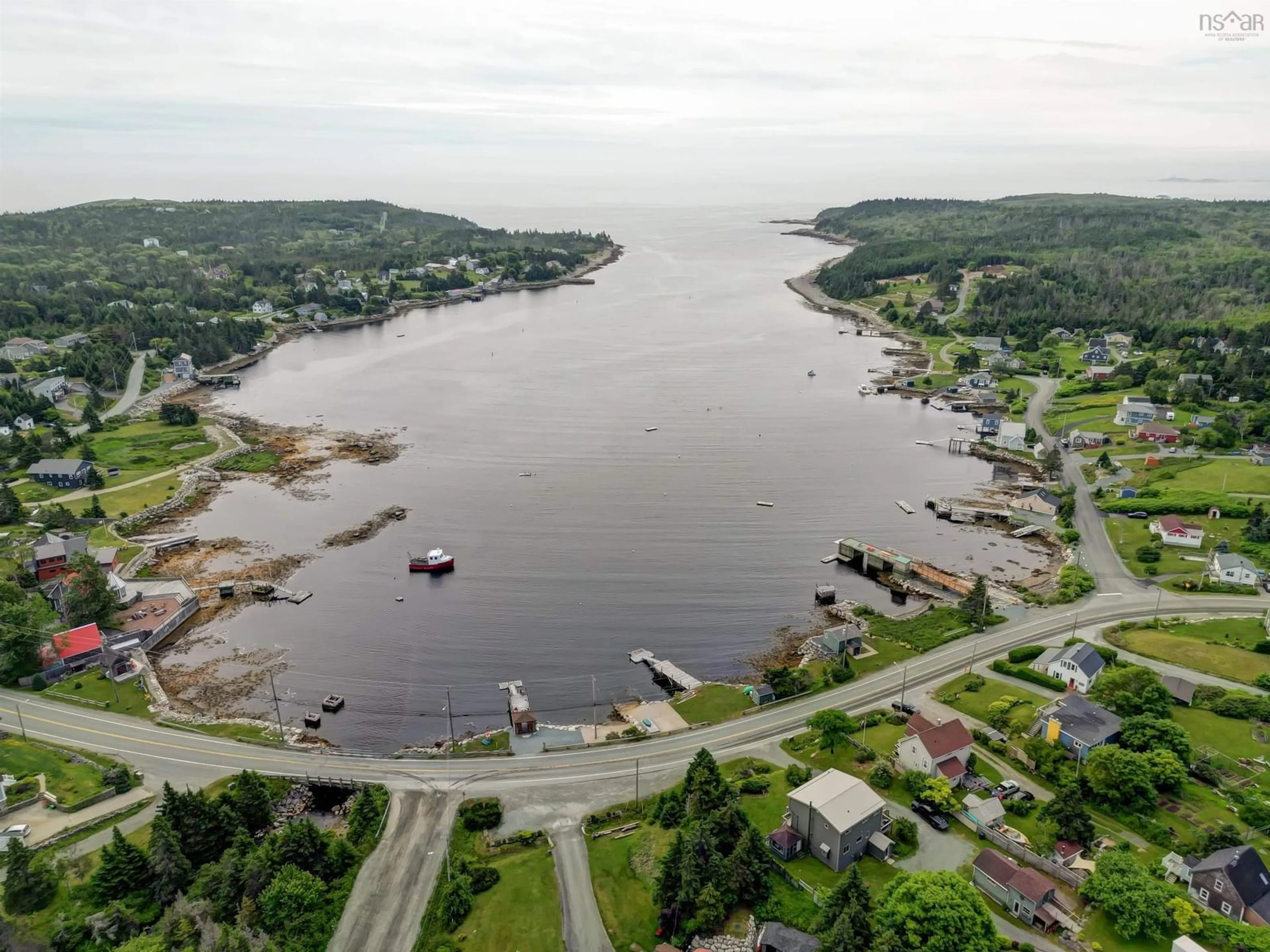 A pic from outside/outdoor area/front of a property/back of a property/a pic from drone, water/lake/river/ocean view for 1127 Ketch Harbour Rd, Ketch Harbour Nova Scotia B3V 1K7