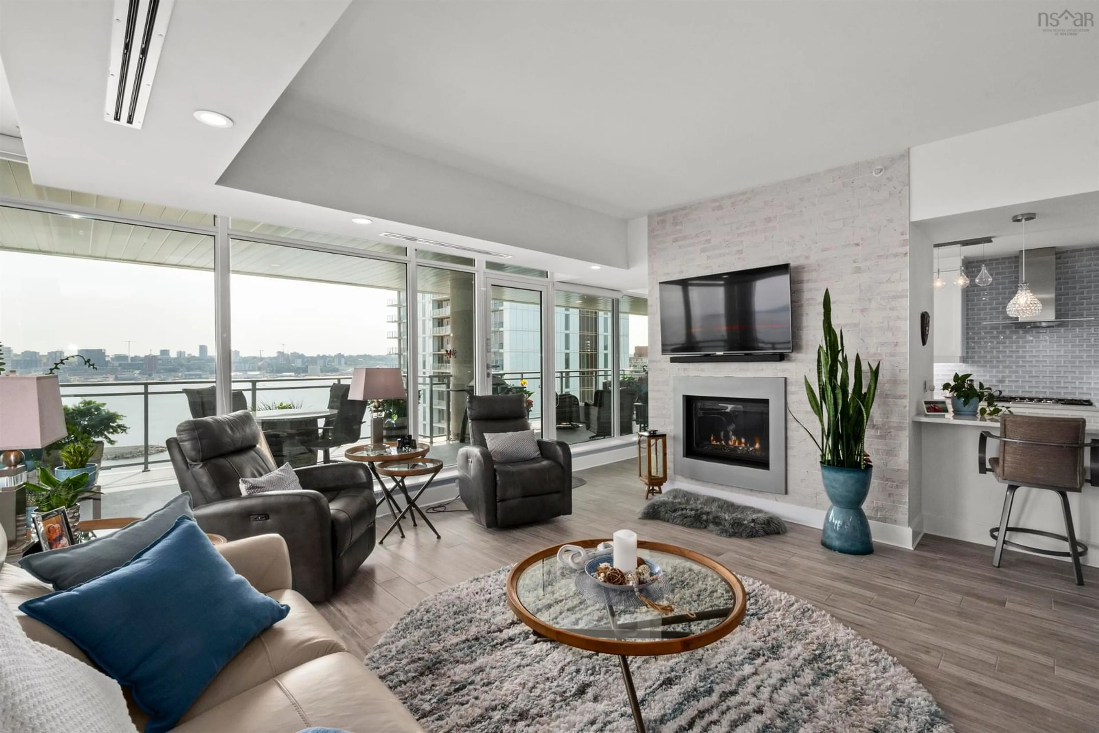 Living room with furniture, unknown for 31 Kings Wharf Pl #1203, Dartmouth Nova Scotia B2Y 0C1