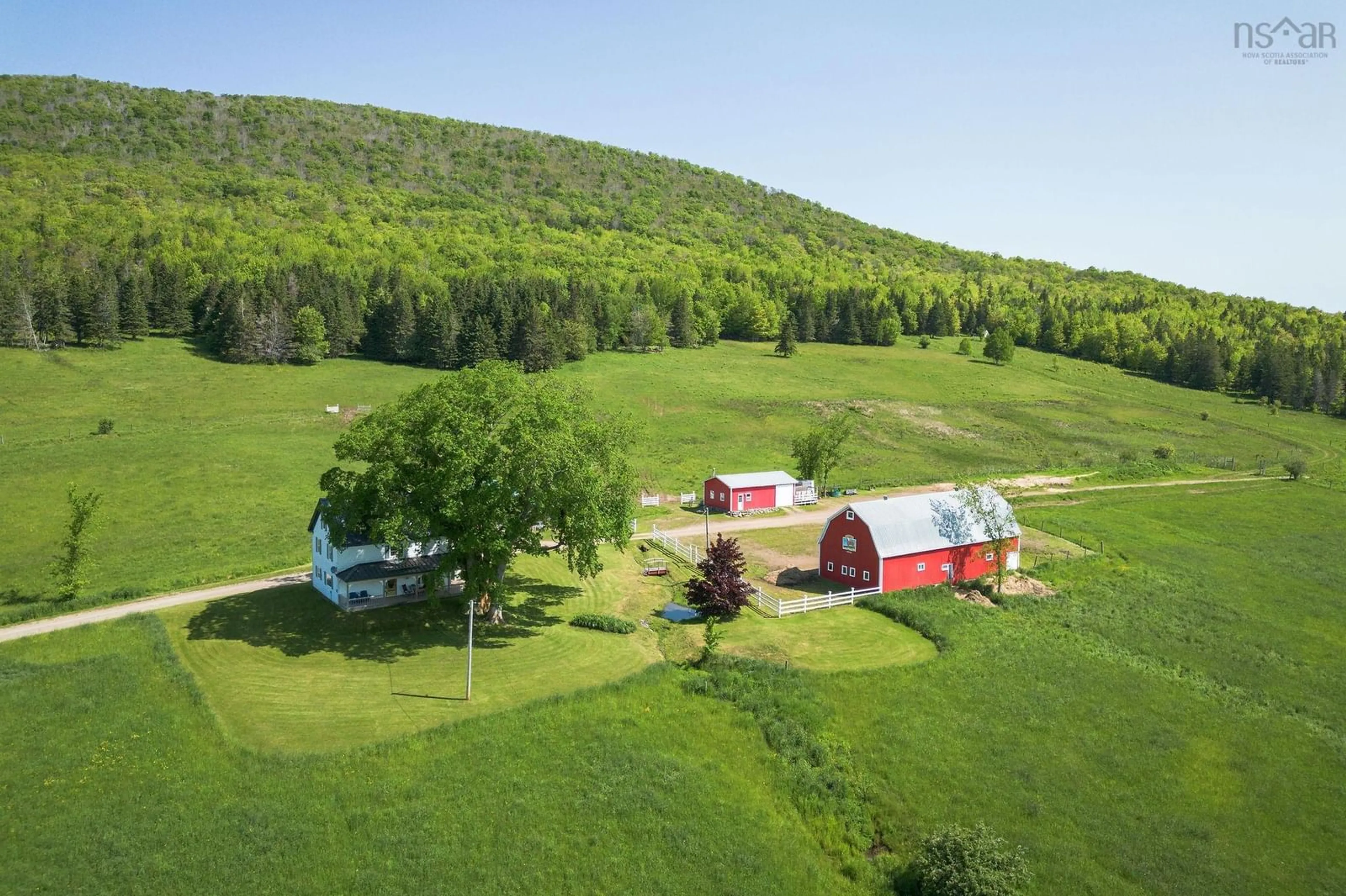 A pic from outside/outdoor area/front of a property/back of a property/a pic from drone, mountain view for 380 Northeast Mabou Rd, Northeast Mabou Nova Scotia B0E 1X0