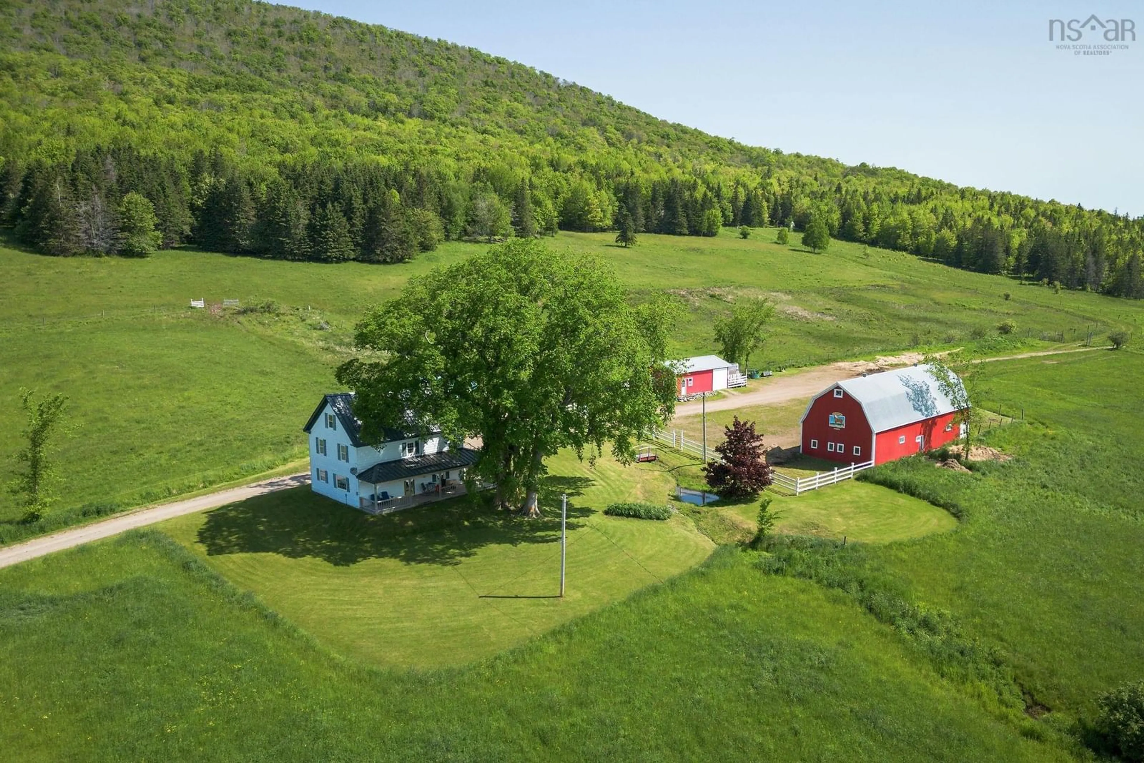 A pic from outside/outdoor area/front of a property/back of a property/a pic from drone, mountain view for 380 Northeast Mabou Rd, Northeast Mabou Nova Scotia B0E 1X0