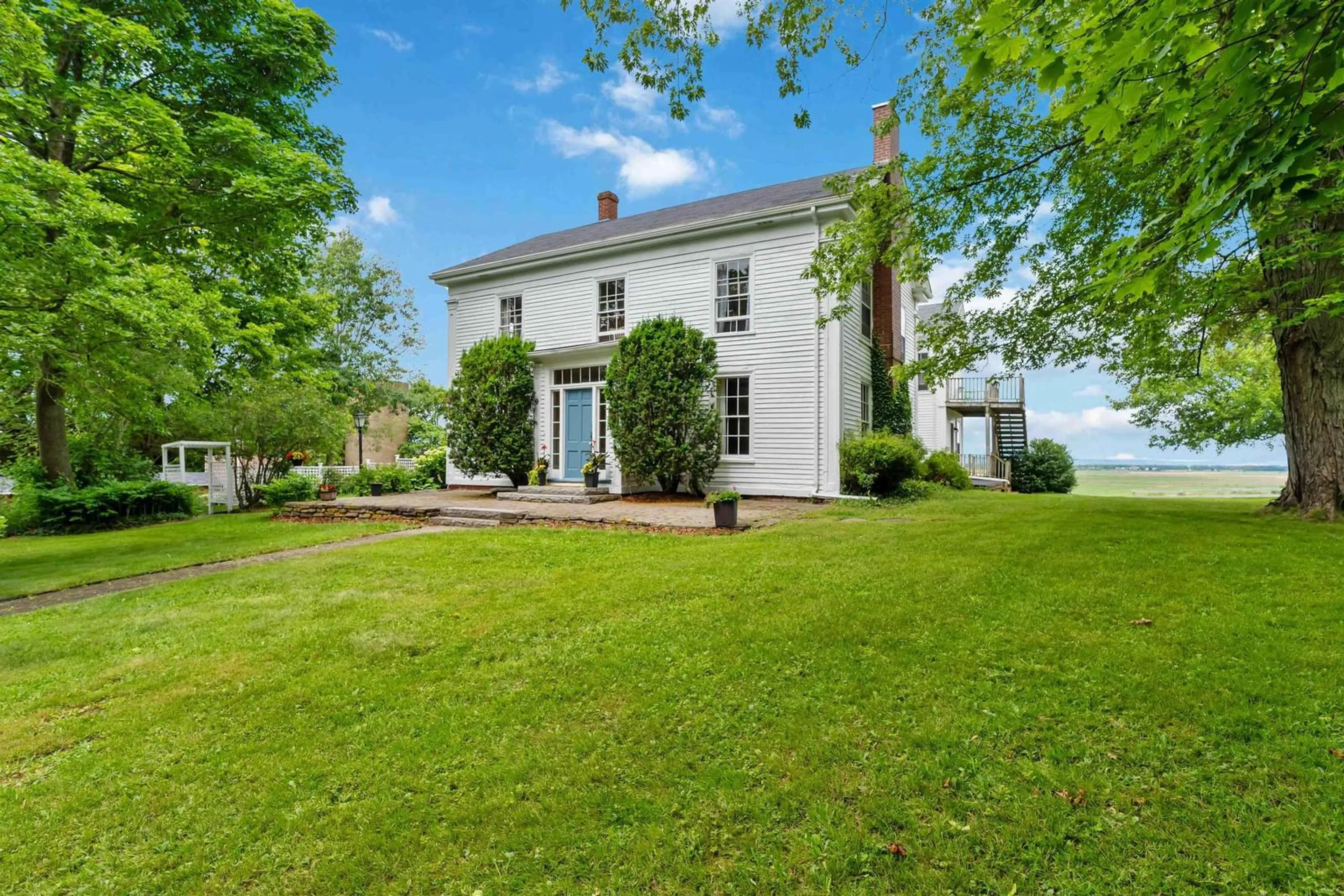 A pic from outside/outdoor area/front of a property/back of a property/a pic from drone, water/lake/river/ocean view for 273 Old Post Rd, Grand Pré Nova Scotia B0P 1M0