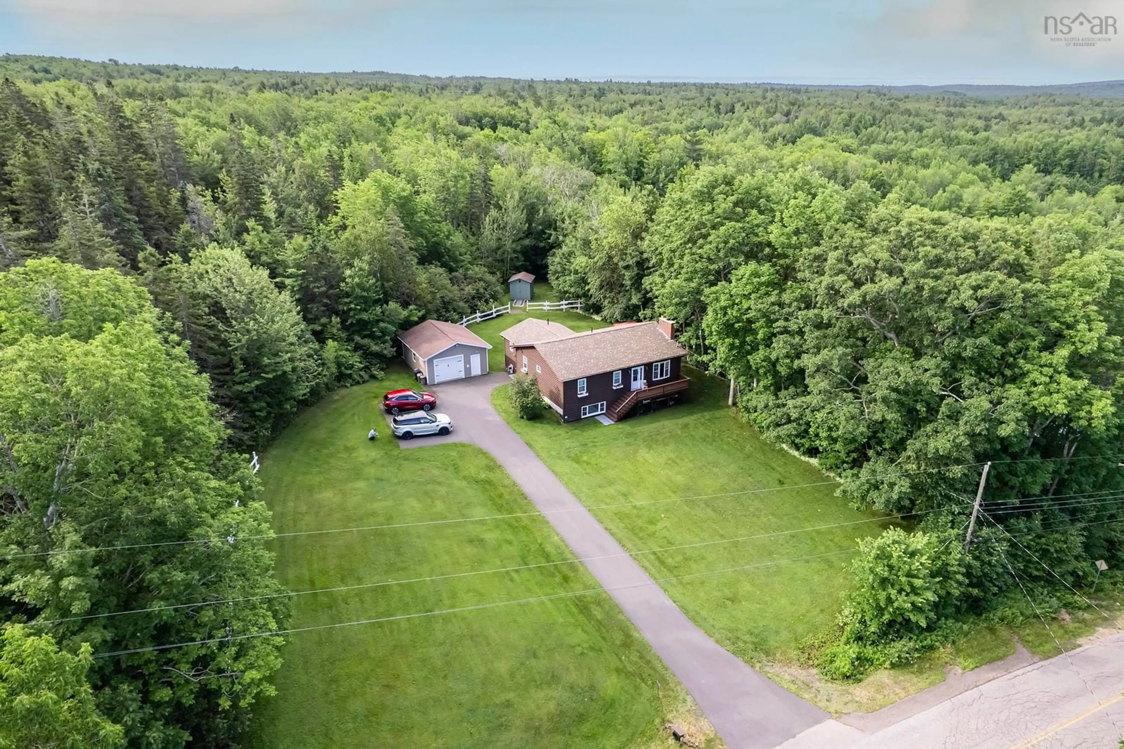 A pic from outside/outdoor area/front of a property/back of a property/a pic from drone, forest/trees view for 1036 Inglisville Rd, Inglisville Nova Scotia B0S 1M0