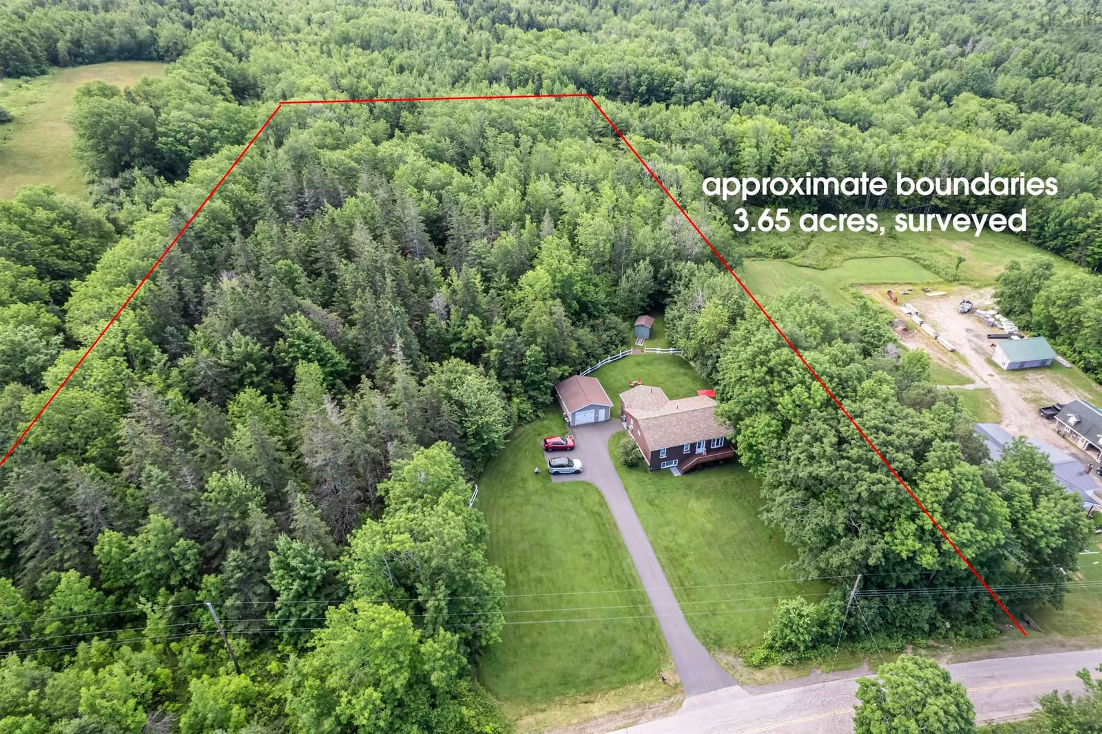 A pic from outside/outdoor area/front of a property/back of a property/a pic from drone, forest/trees view for 1036 Inglisville Rd, Inglisville Nova Scotia B0S 1M0