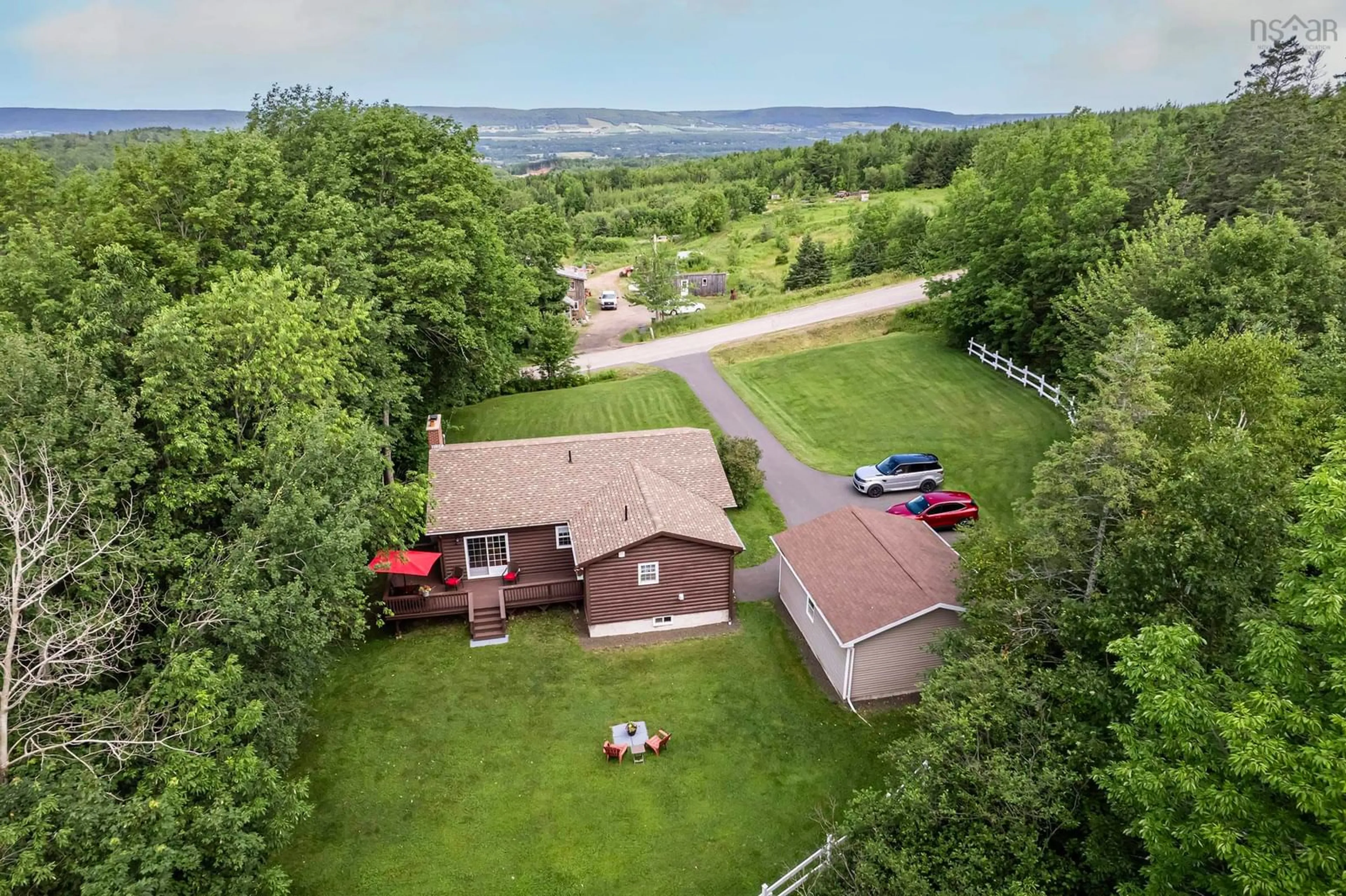 A pic from outside/outdoor area/front of a property/back of a property/a pic from drone, mountain view for 1036 Inglisville Rd, Inglisville Nova Scotia B0S 1M0
