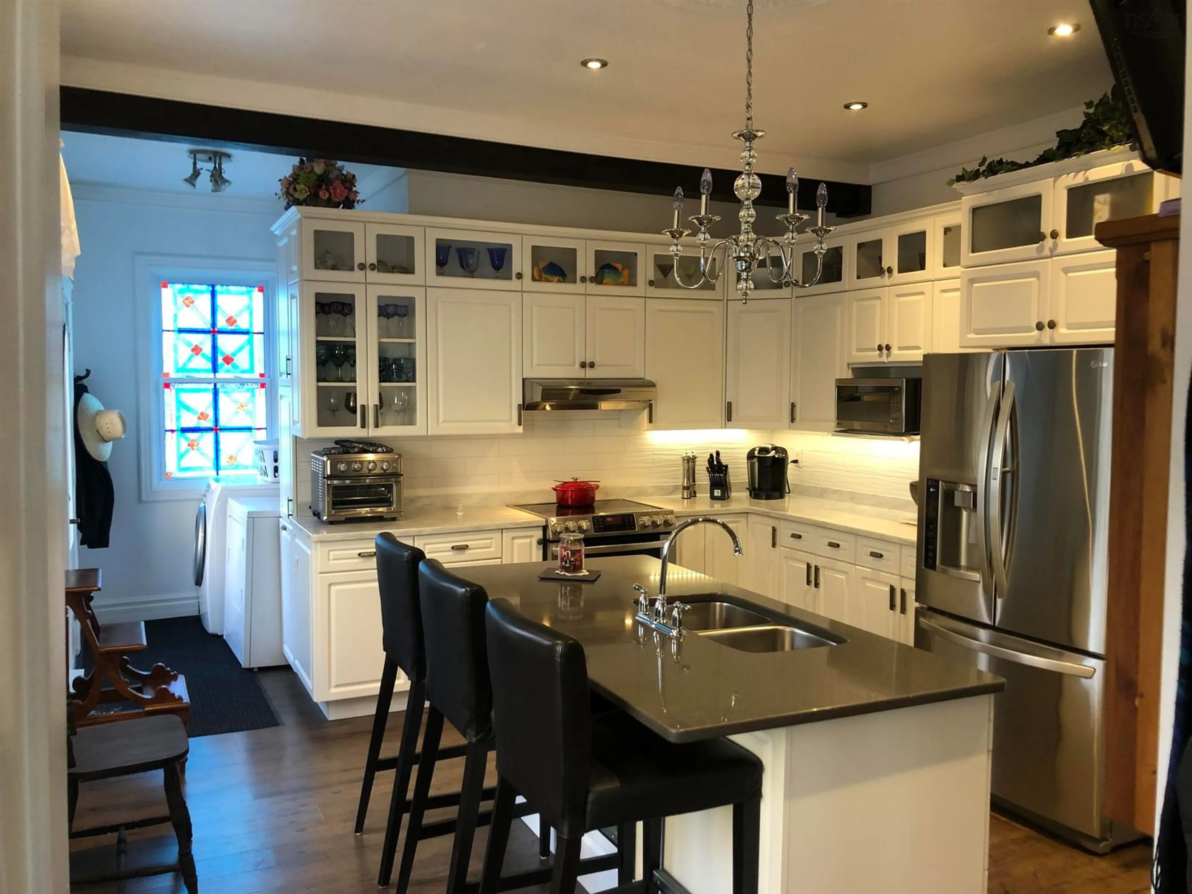 Open concept kitchen, ceramic/tile floor for 157 Queen St, Digby Nova Scotia B0V 1A0