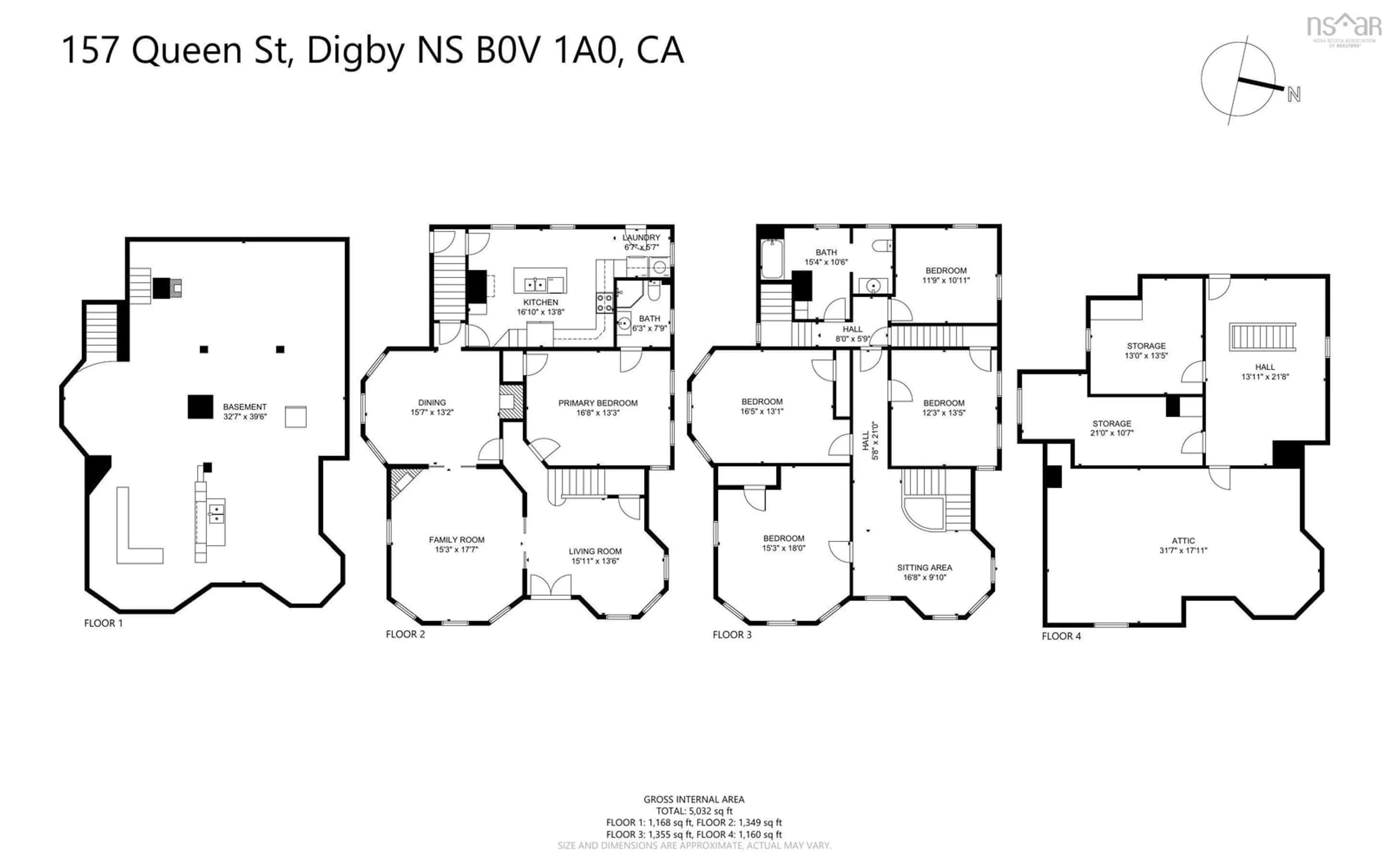 Floor plan for 157 Queen St, Digby Nova Scotia B0V 1A0