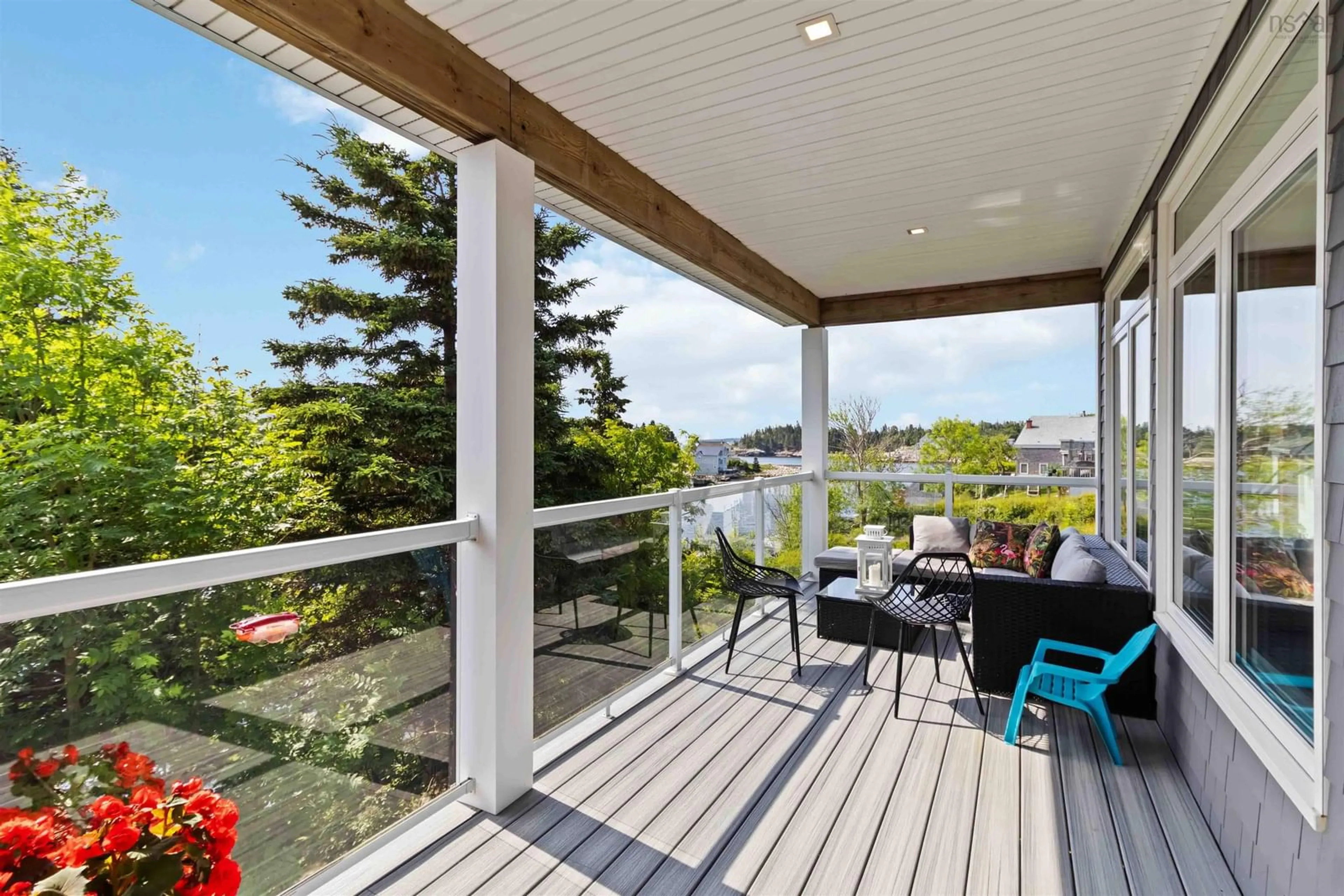 Patio, water/lake/river/ocean view for 1578 John Brackett Dr, Herring Cove Nova Scotia B3V 1G8