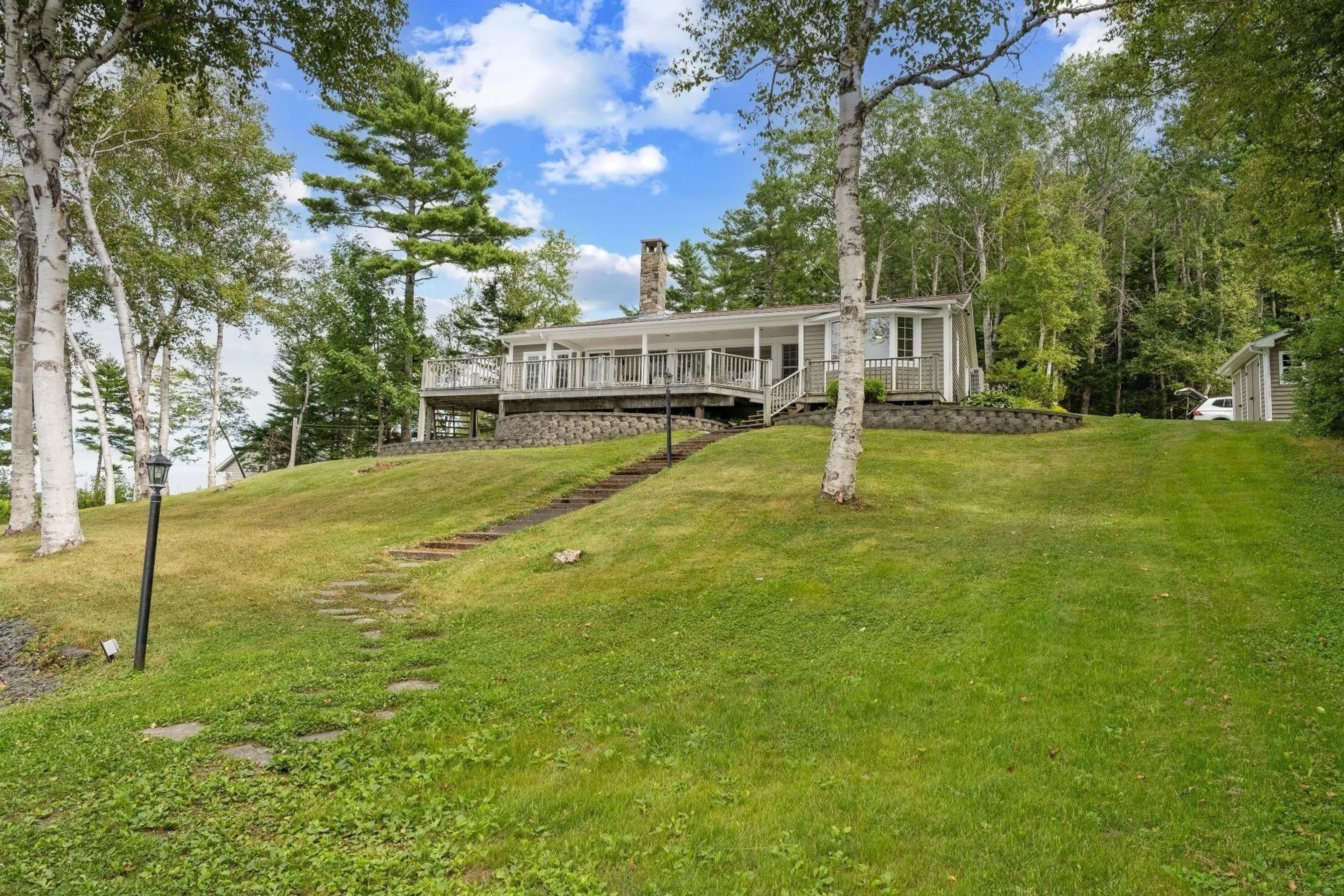 A pic from outside/outdoor area/front of a property/back of a property/a pic from drone, water/lake/river/ocean view for 143 Millers Head Rd, West Lahave Nova Scotia B0R 1G0