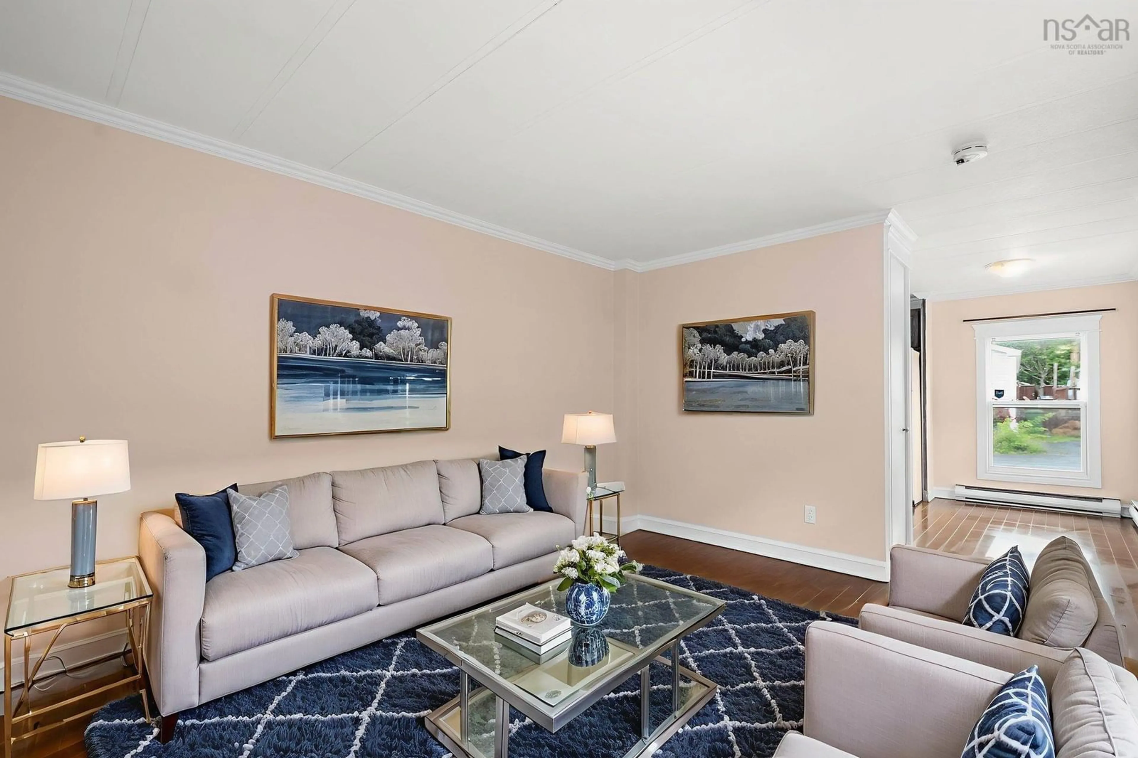 Living room with furniture, carpet floor for 37 Bridget Ave, Halifax Nova Scotia B3R 1H8