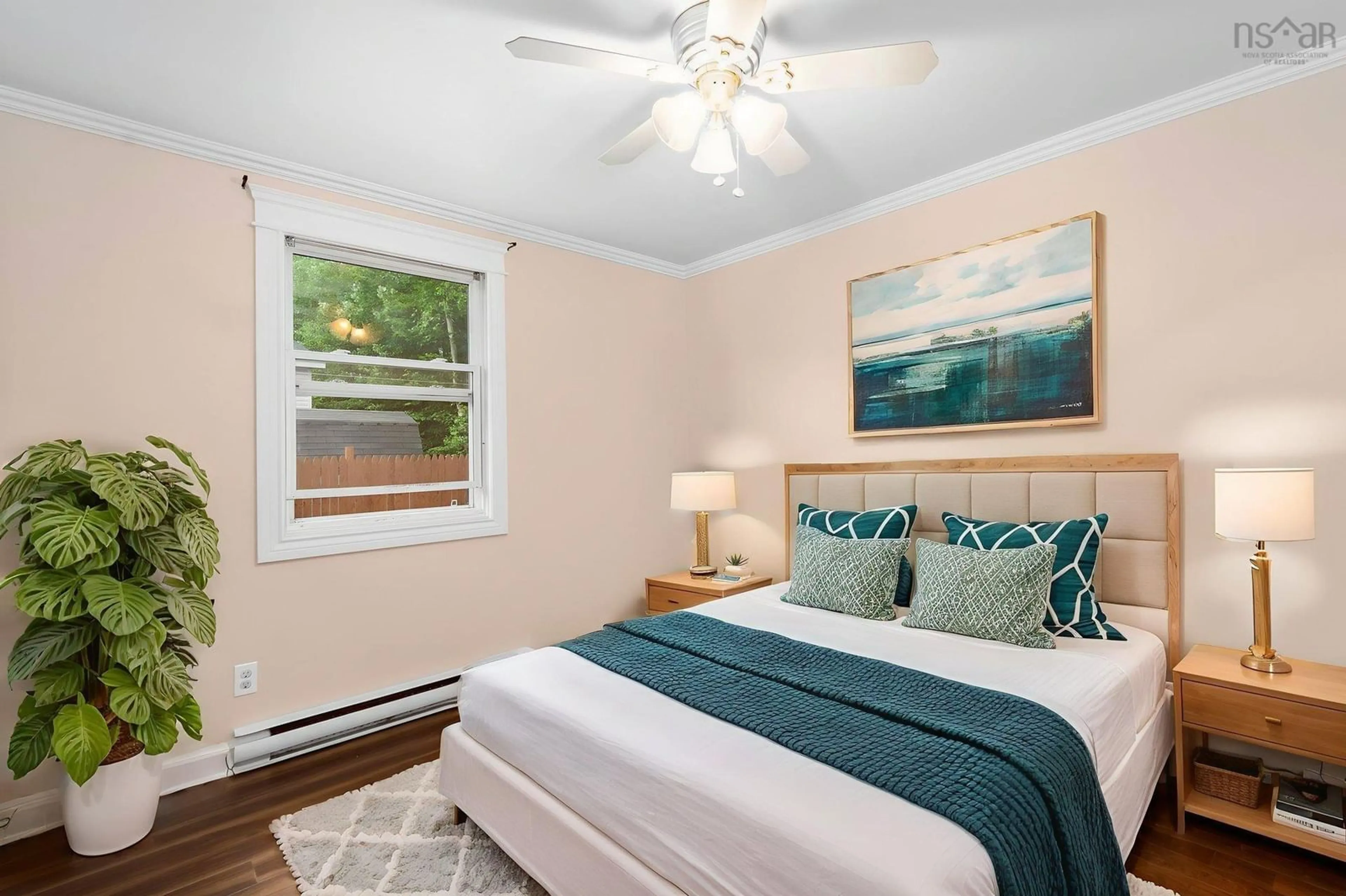 Bedroom with bed, wood/laminate floor for 37 Bridget Ave, Halifax Nova Scotia B3R 1H8