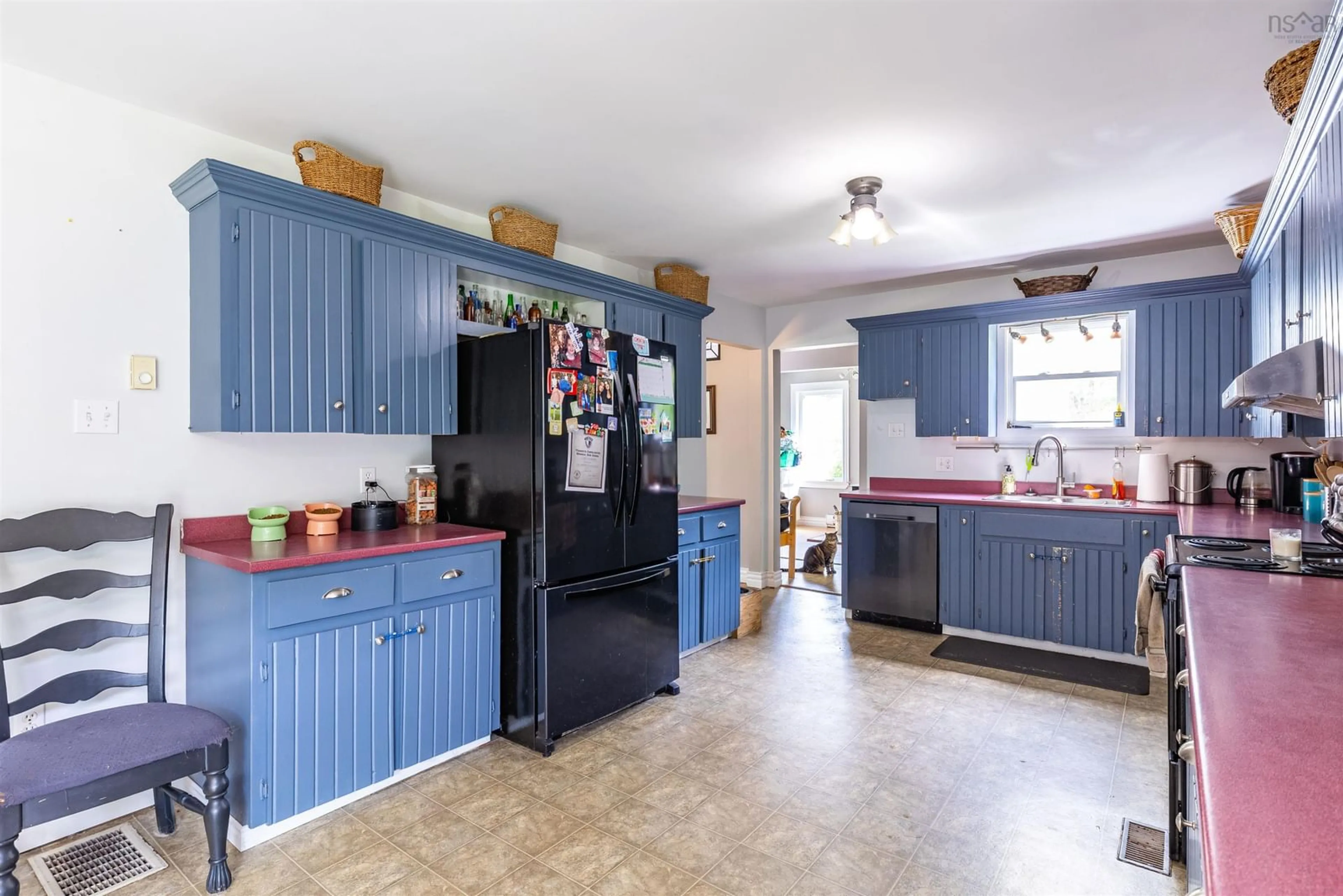 Open concept kitchen, ceramic/tile floor for 615 Gavel Rd, Gavelton Nova Scotia B0W 3M0