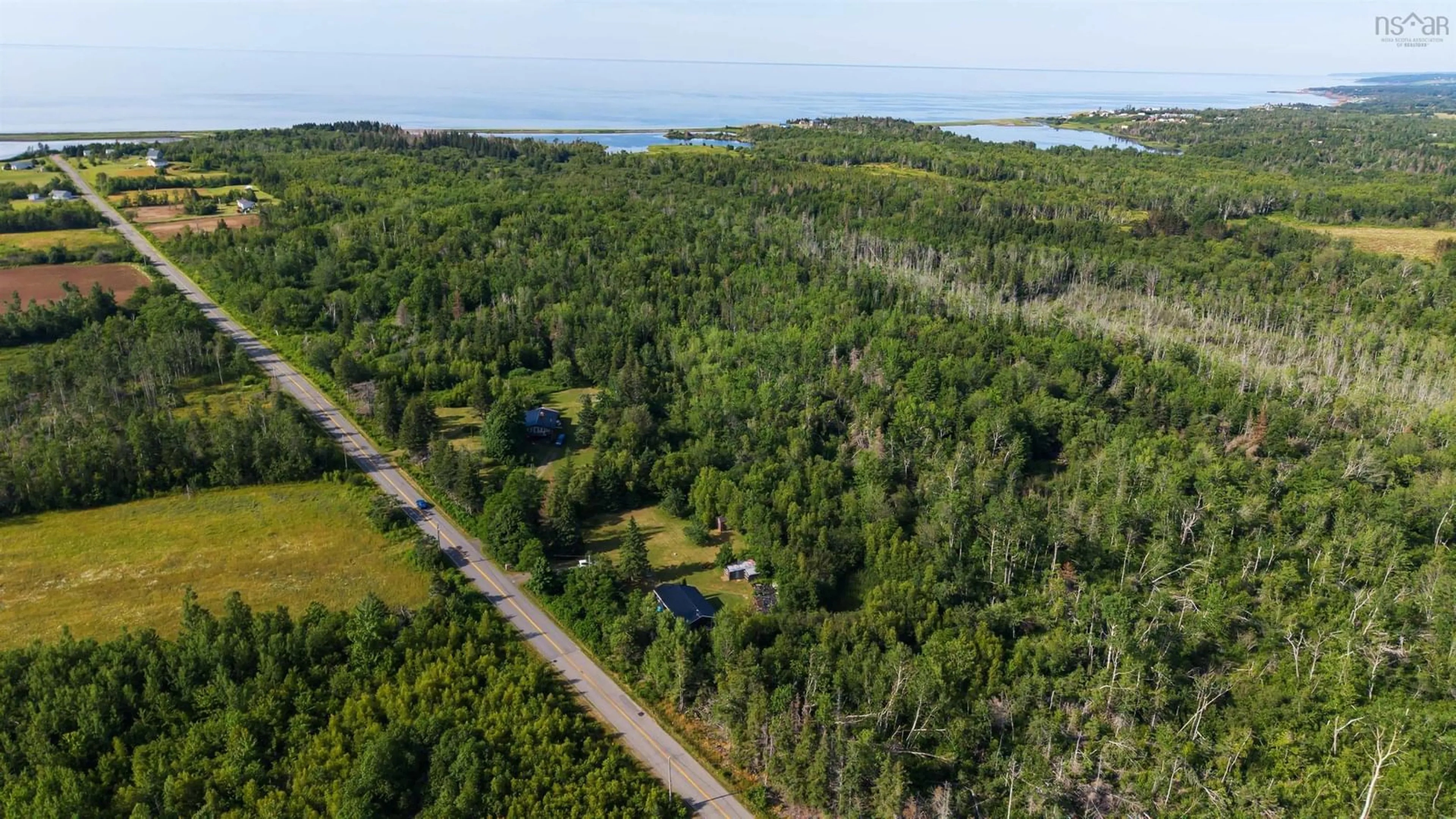 A pic from outside/outdoor area/front of a property/back of a property/a pic from drone, water/lake/river/ocean view for 2427 Big Island Road, Lower Barneys River Nova Scotia B0K 1G0