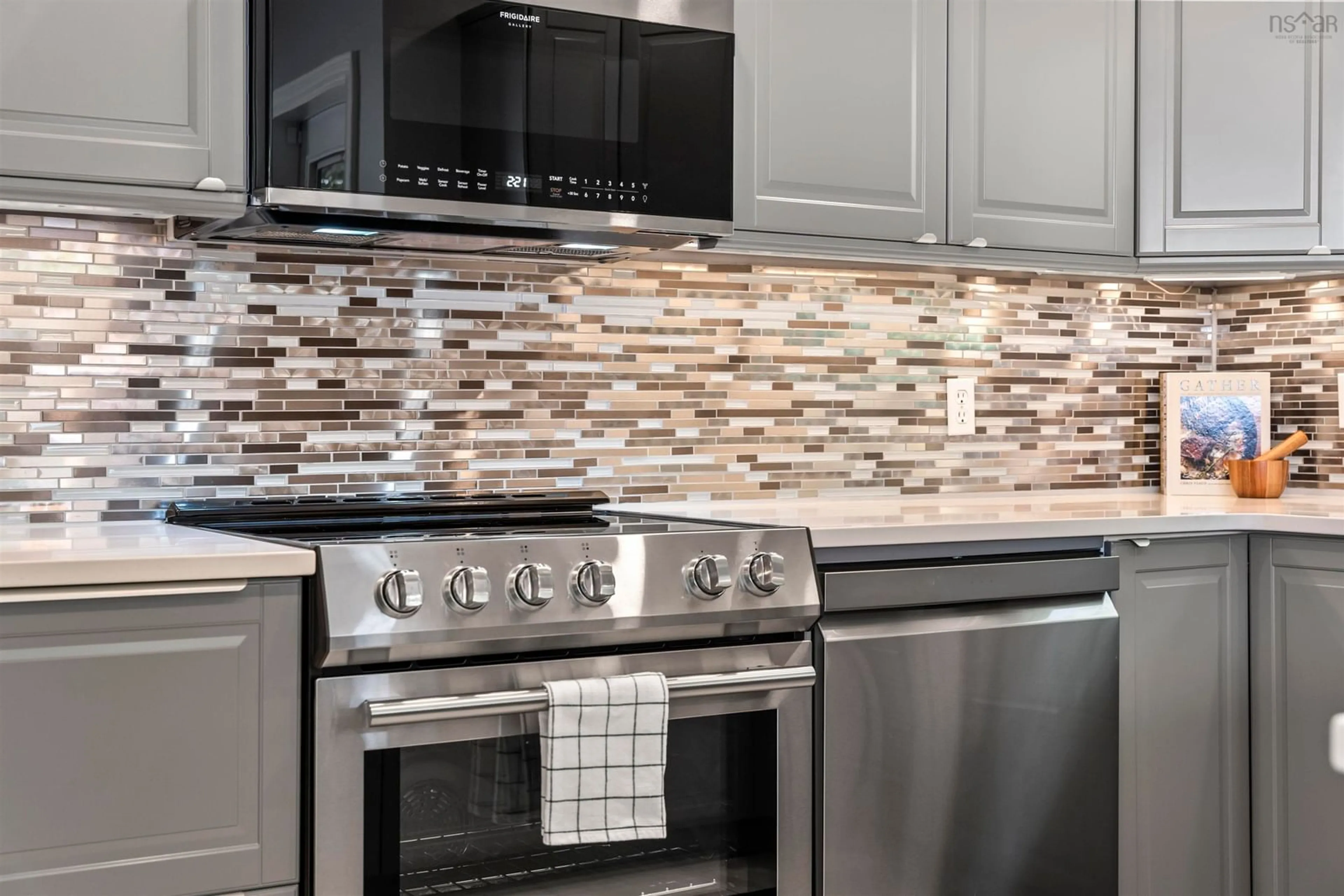 Contemporary kitchen, ceramic/tile floor for 14 Barkton Lane, Halifax Nova Scotia B3M 4K5