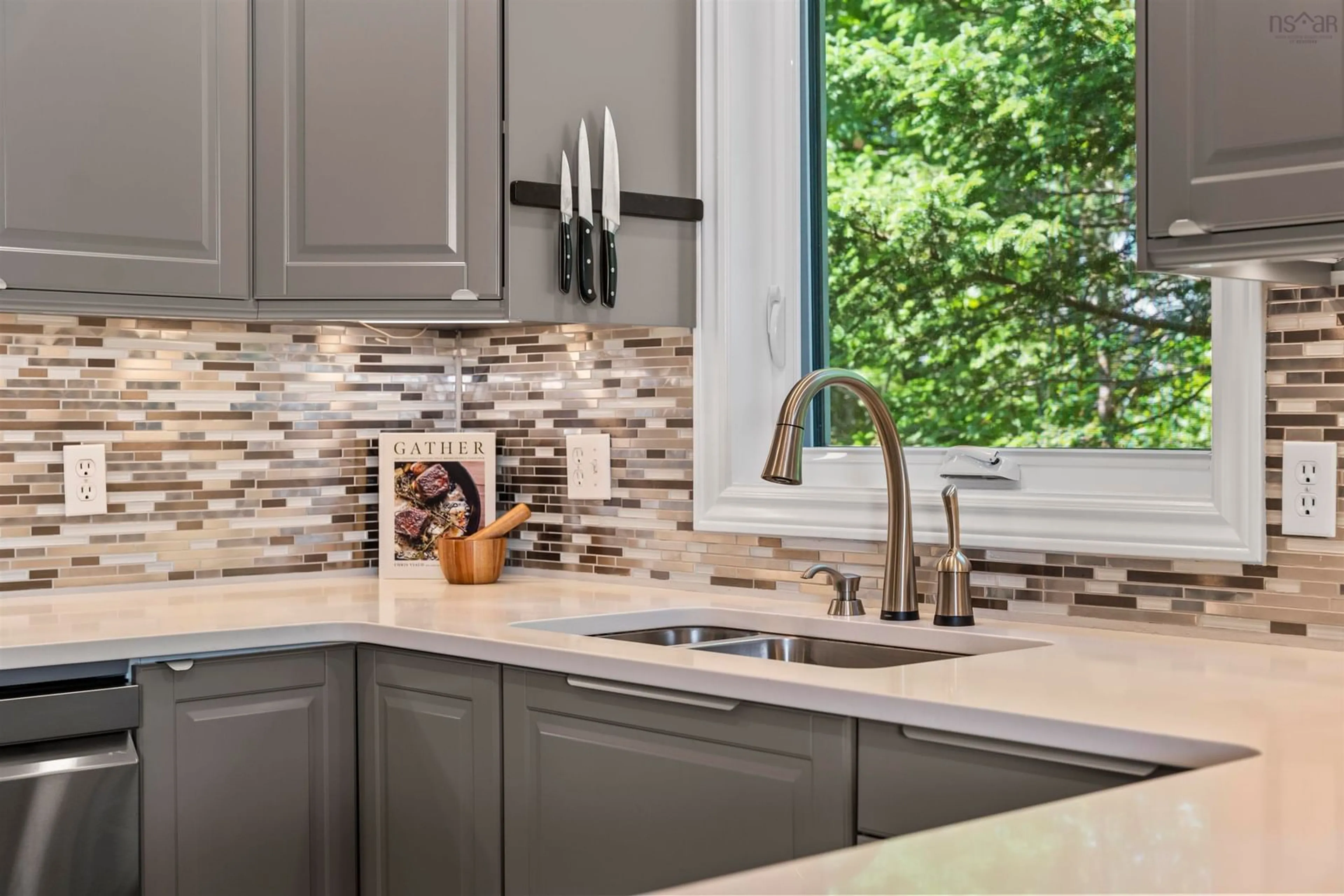 Contemporary kitchen, ceramic/tile floor for 14 Barkton Lane, Halifax Nova Scotia B3M 4K5