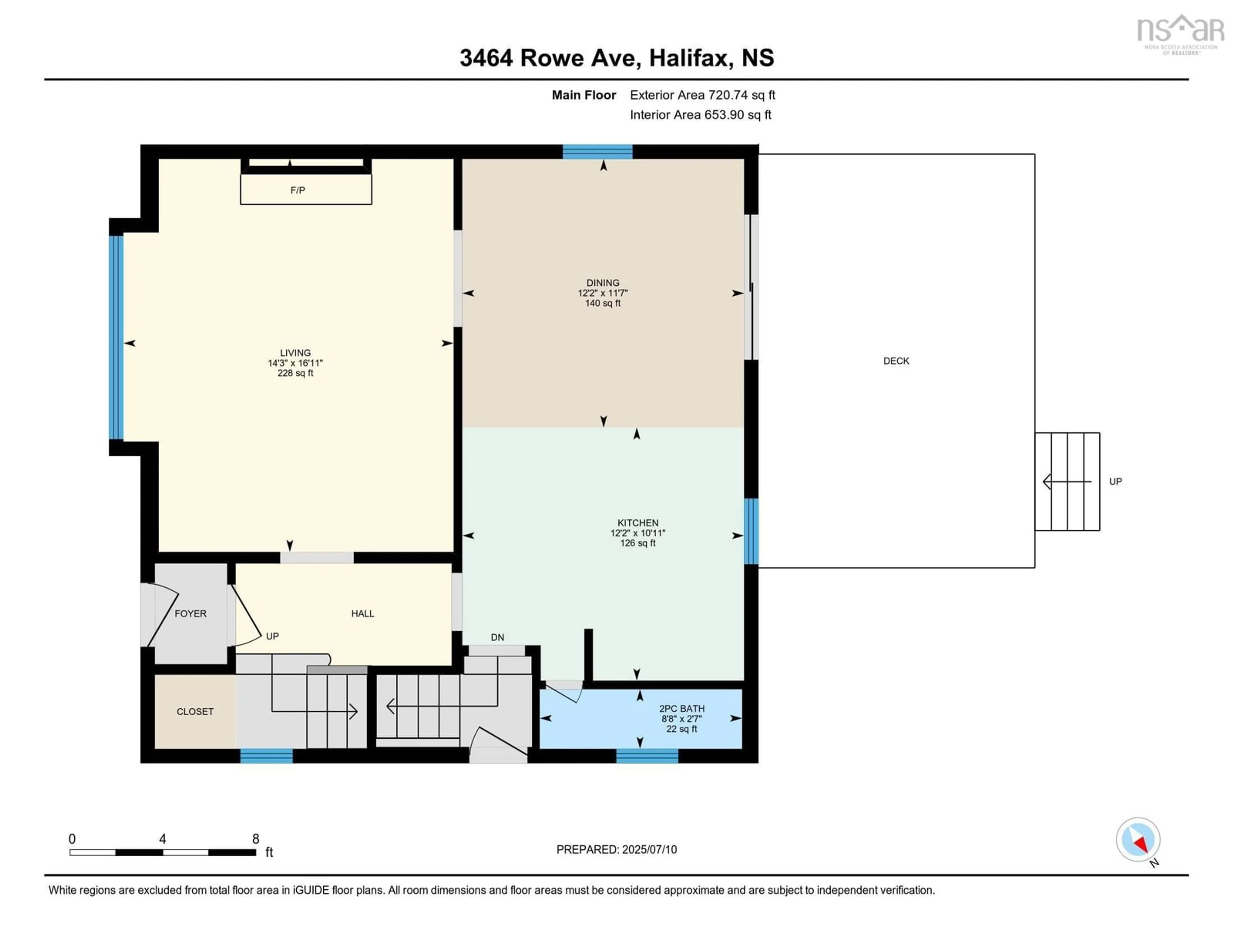 Floor plan for 3464 Rowe Ave, Halifax Nova Scotia B3L 4C7