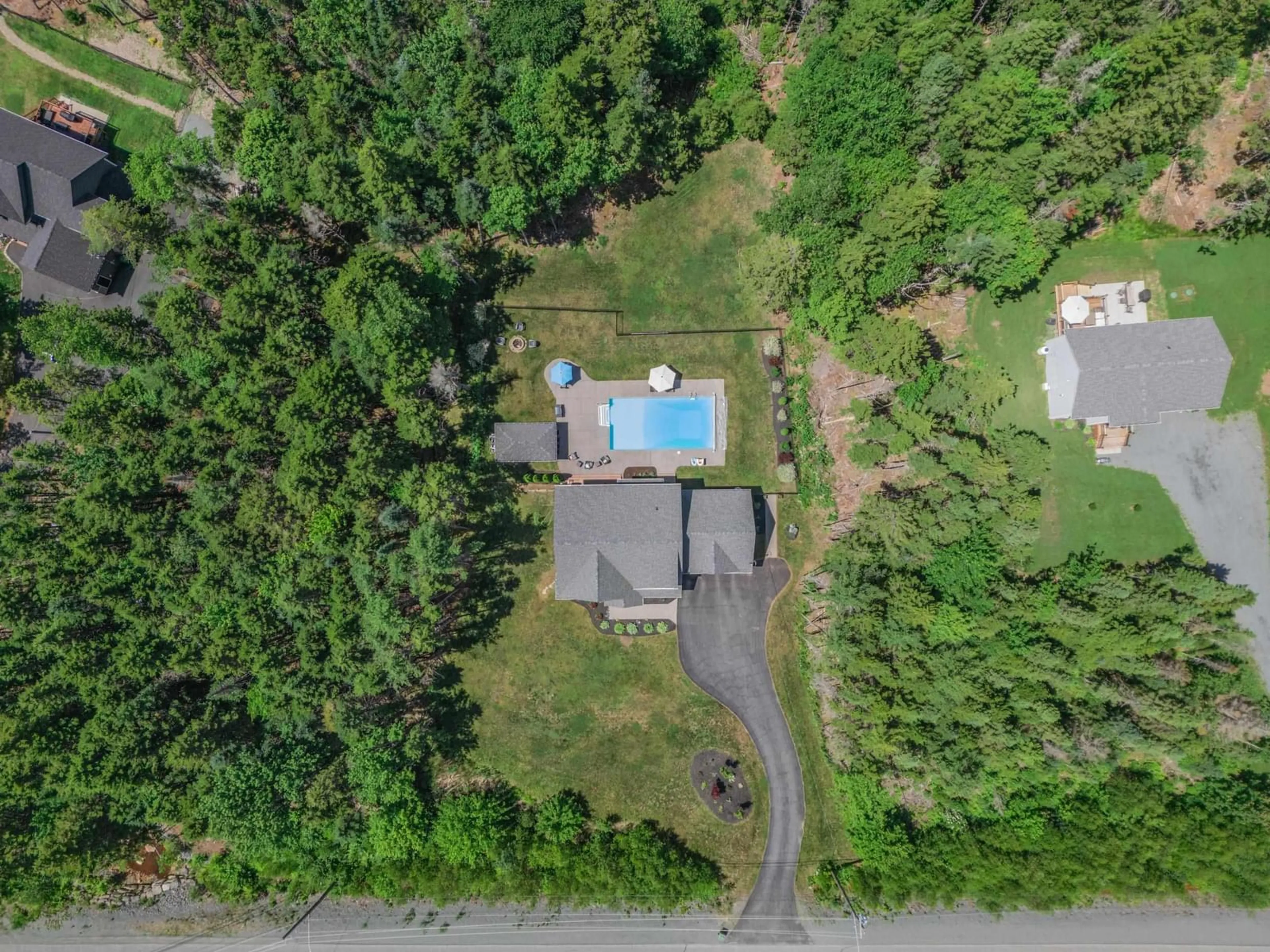 A pic from outside/outdoor area/front of a property/back of a property/a pic from drone, forest/trees view for 130 Gaspereau Run, Middle Sackville Nova Scotia B4E 0R4