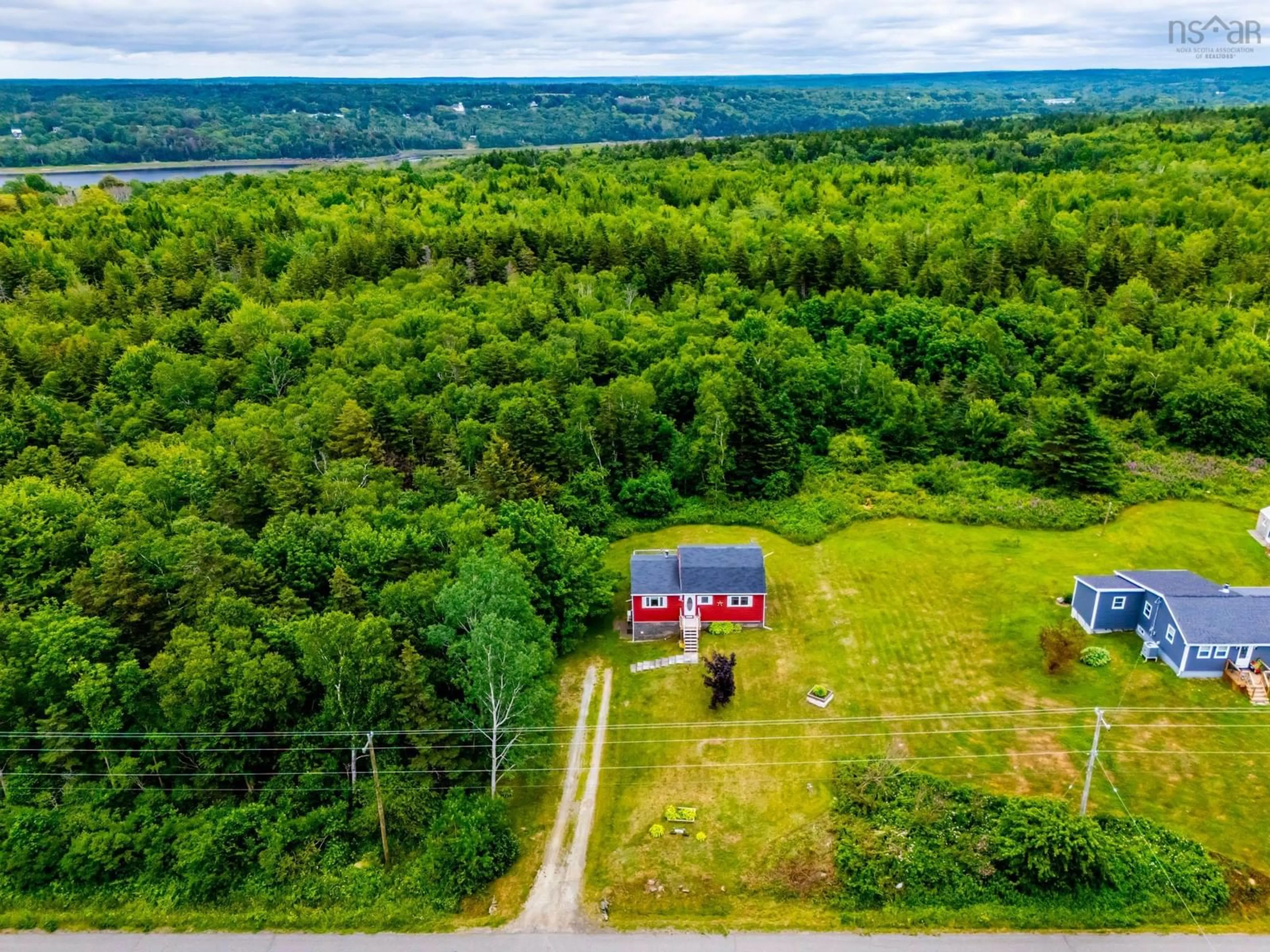 A pic from outside/outdoor area/front of a property/back of a property/a pic from drone, water/lake/river/ocean view for 596 New Edinburgh Road, New Edinburgh Nova Scotia B0W 3T0
