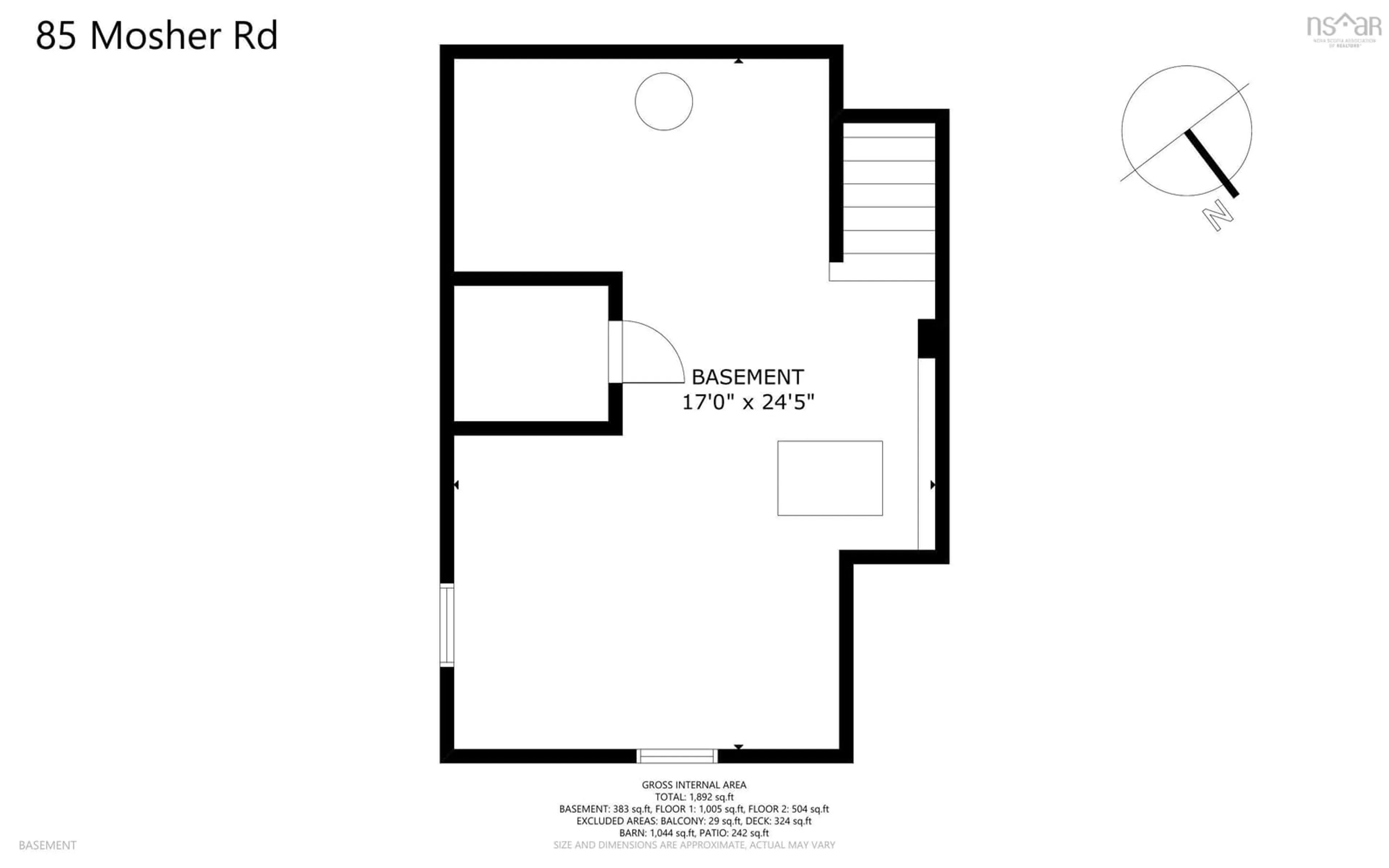 Floor plan for 85 Mosher Rd, Kingsburg Nova Scotia B0J 2X0