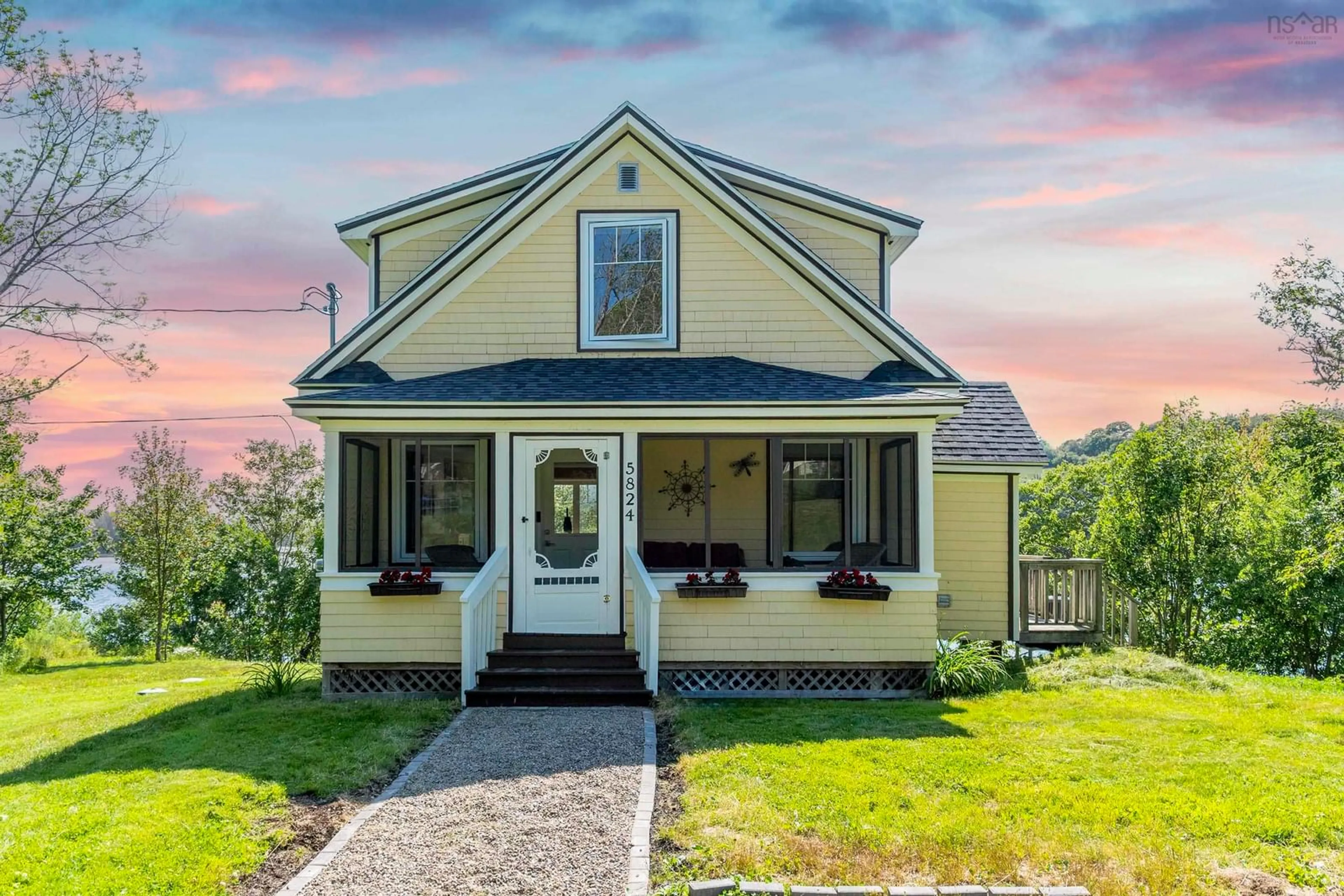 Home with vinyl exterior material, street for 5824 St. Margaret's Bay Rd, St Margaret's Bay Nova Scotia B3Z 2E4