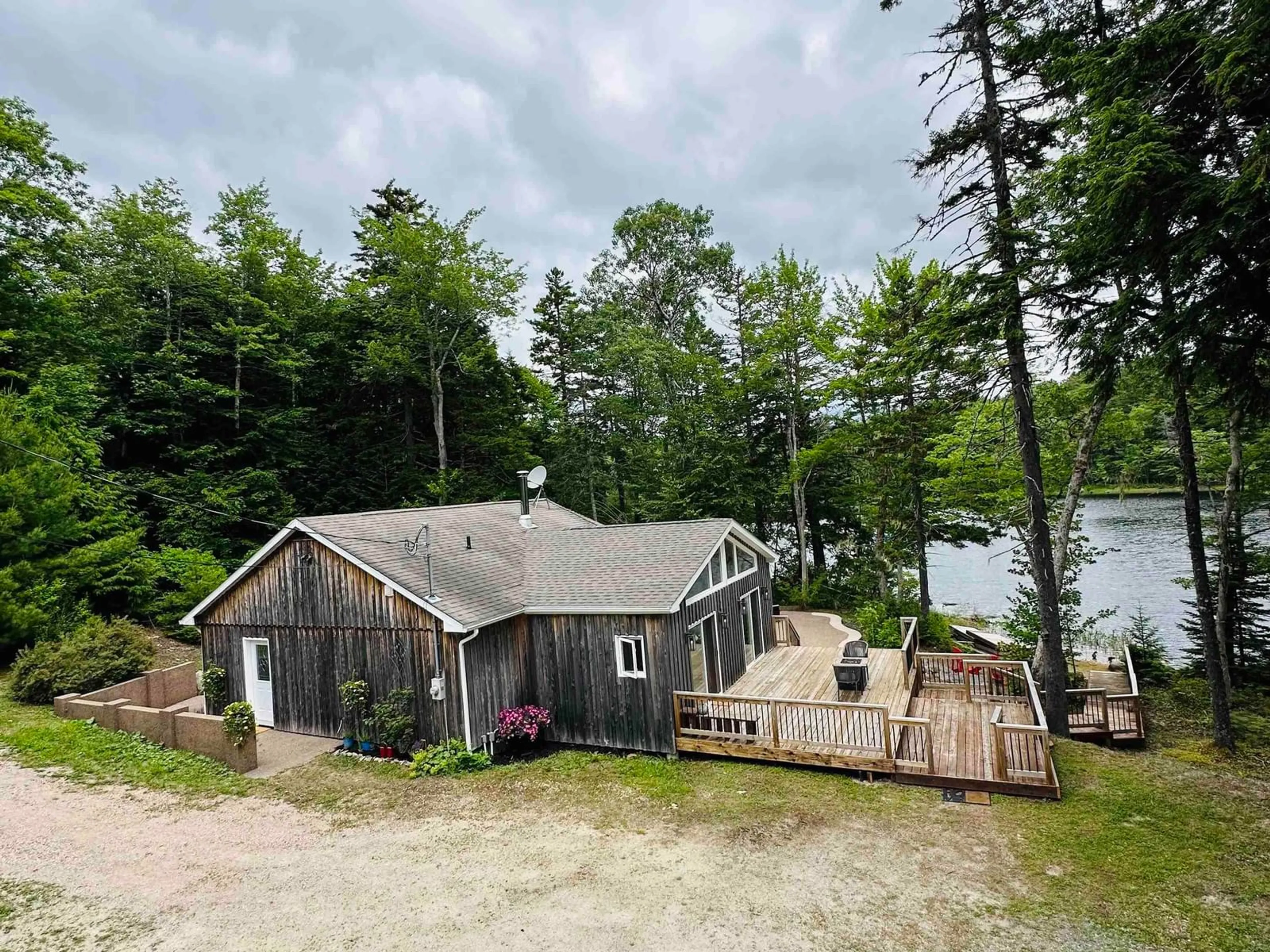 A pic from outside/outdoor area/front of a property/back of a property/a pic from drone, water/lake/river/ocean view for 68 Village Path Rd, Vaughan Nova Scotia B0N 2T0