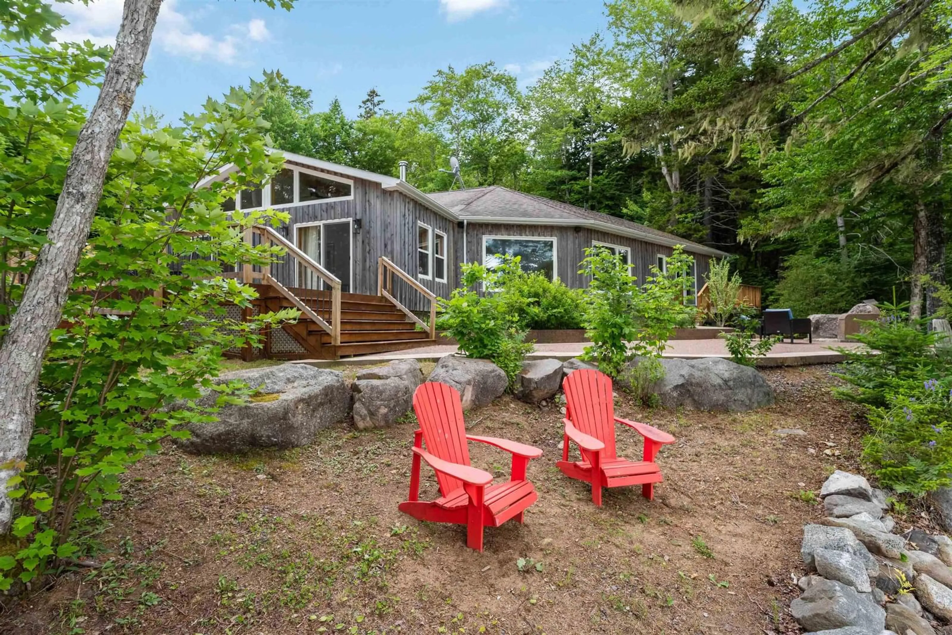 Patio, water/lake/river/ocean view for 68 Village Path Rd, Vaughan Nova Scotia B0N 2T0