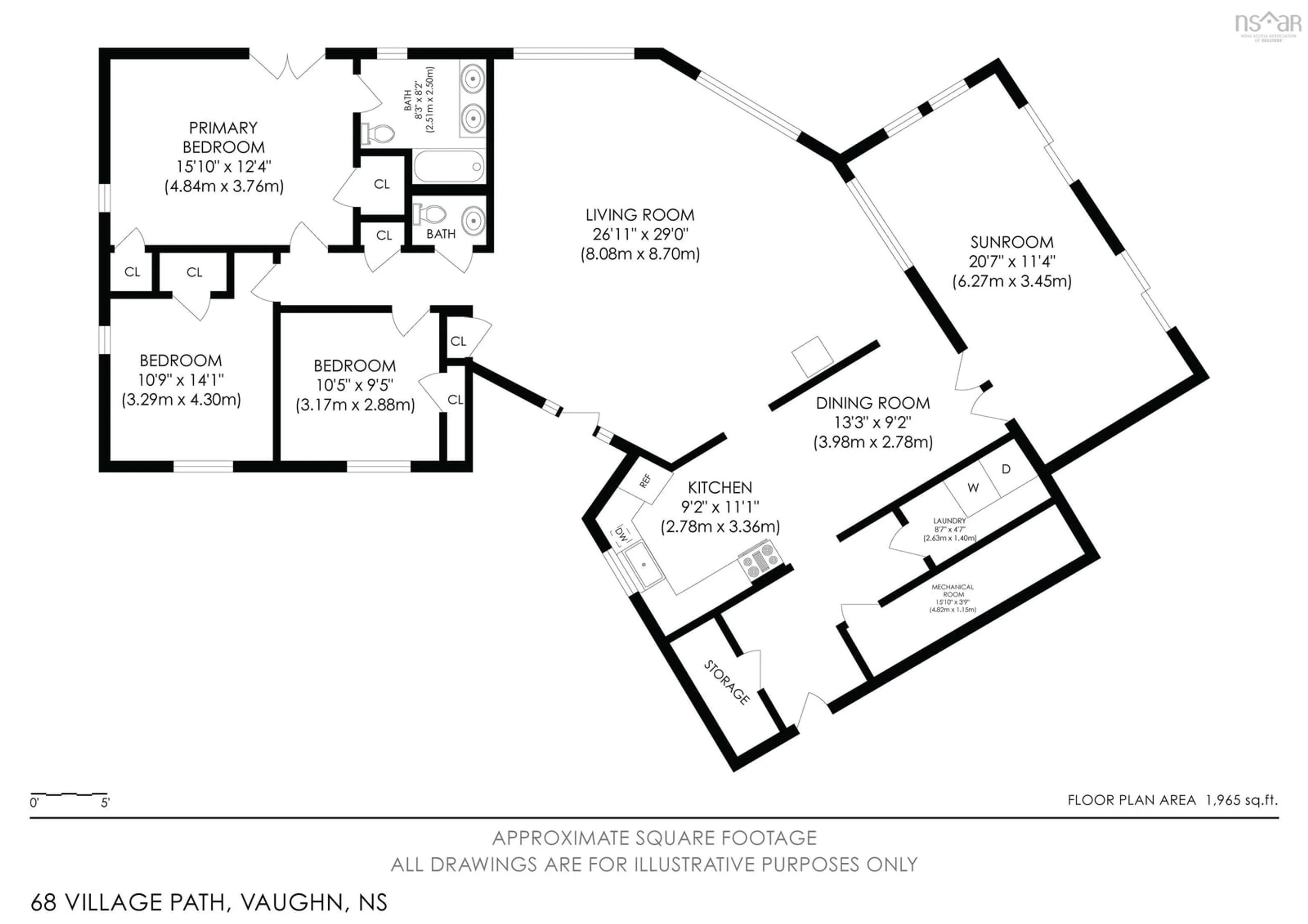 Floor plan for 68 Village Path Rd, Vaughan Nova Scotia B0N 2T0