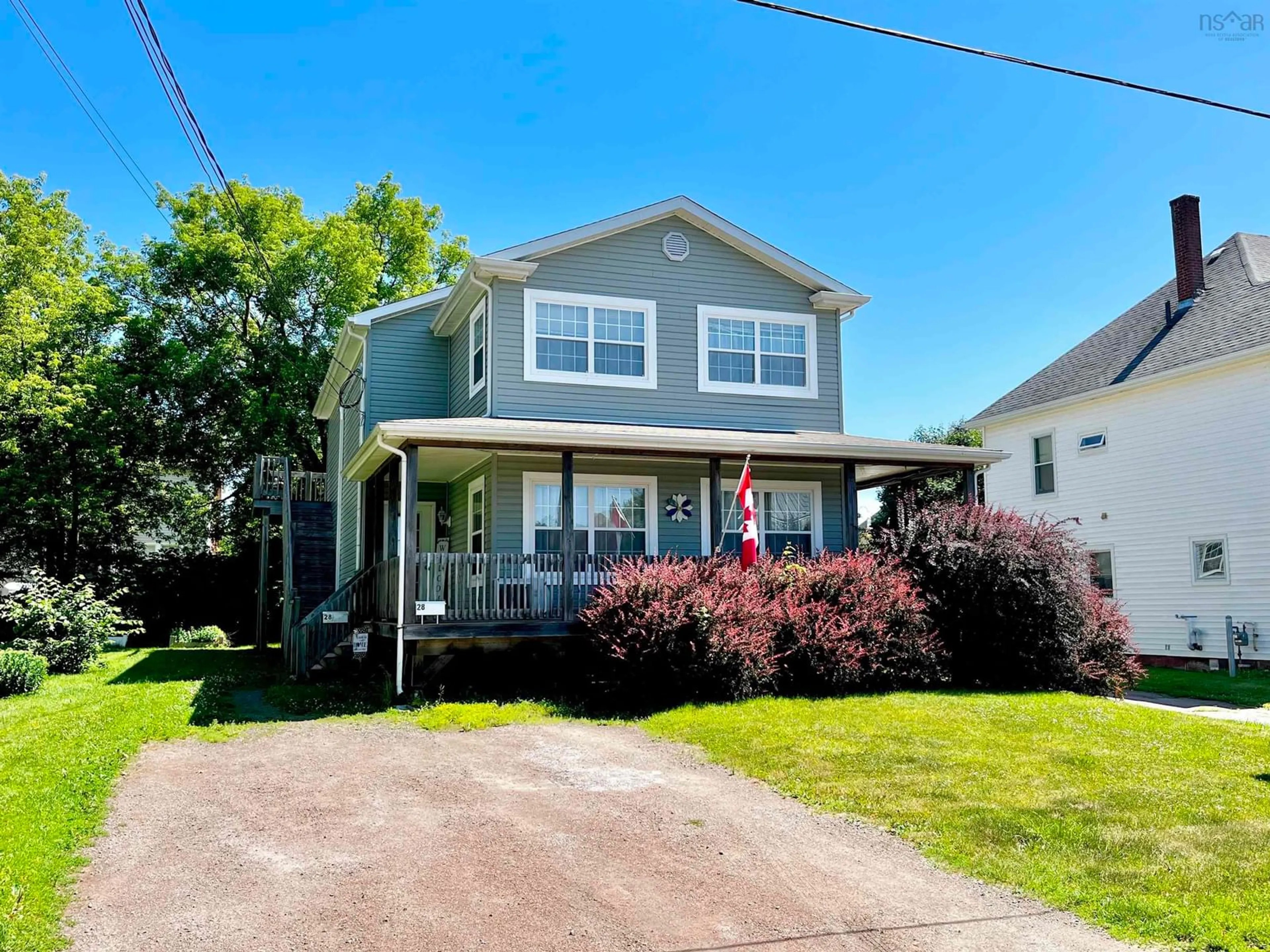 Home with vinyl exterior material, street for 28 Clarence St, Amherst Nova Scotia B4H 3P1