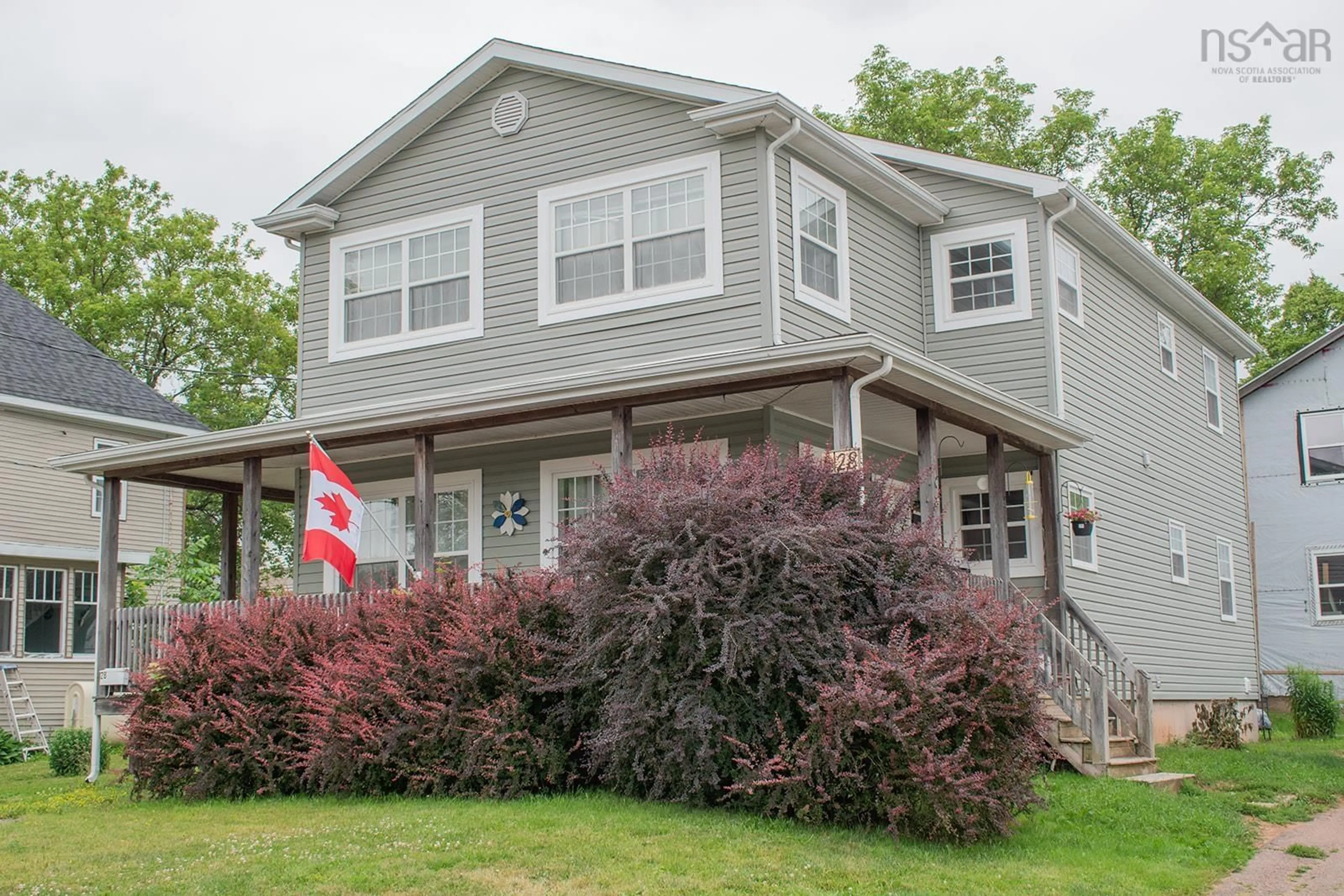 Home with vinyl exterior material, street for 28 Clarence St, Amherst Nova Scotia B4H 3P1