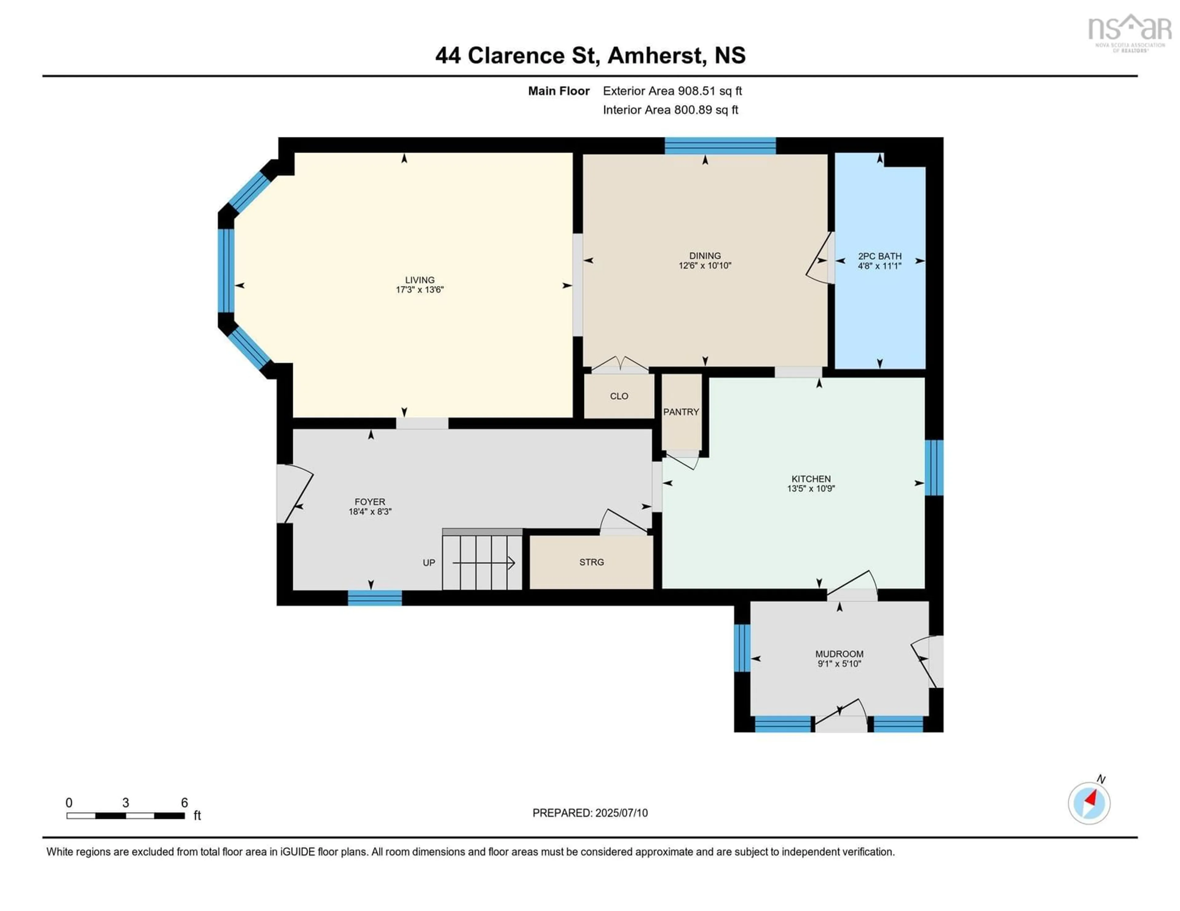 Floor plan for 44 Clarence St, Amherst Nova Scotia B4H 3P4