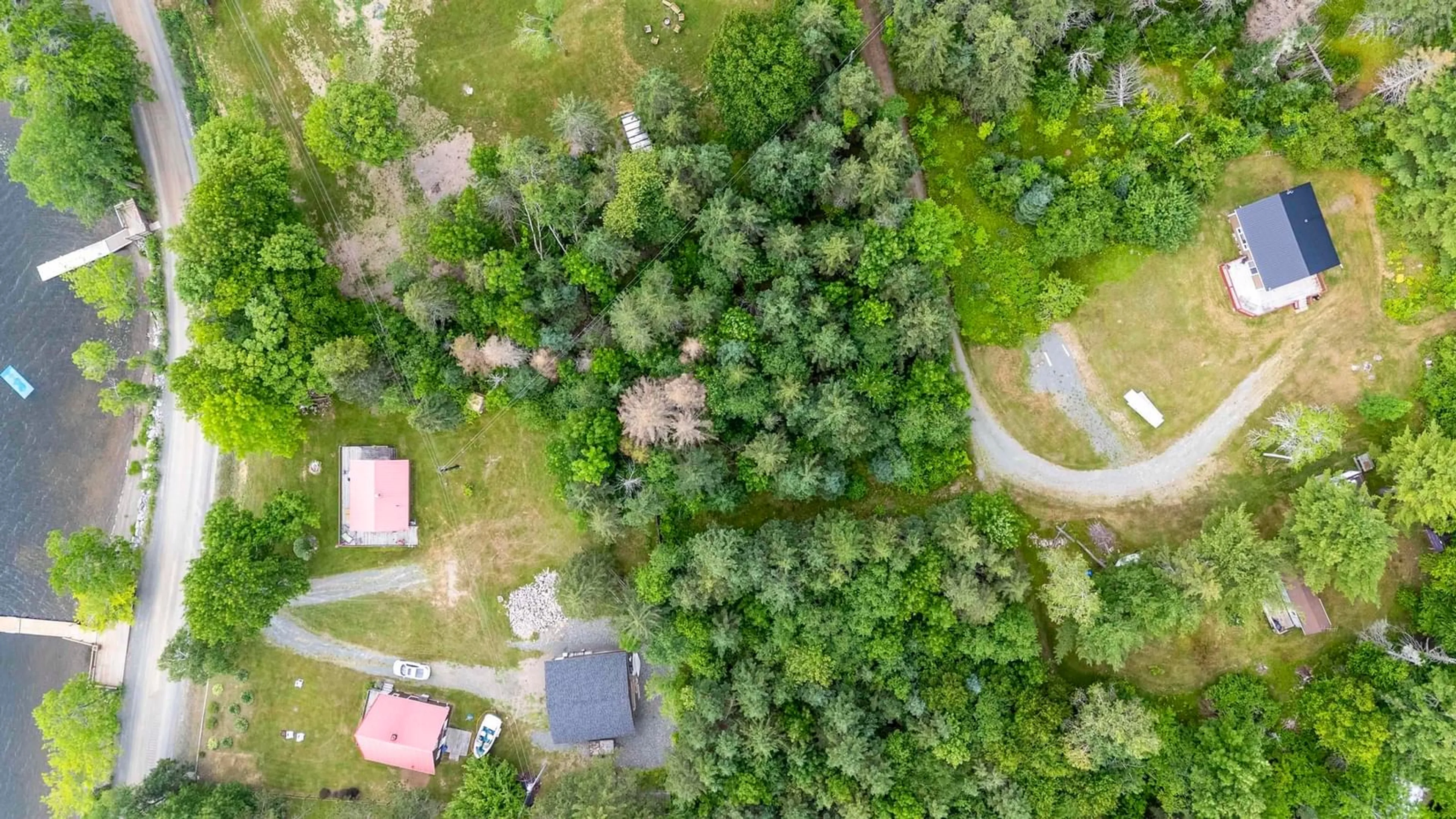 A pic from outside/outdoor area/front of a property/back of a property/a pic from drone, forest/trees view for 33 Shine Dr, Lochaber Nova Scotia B2G 2L3