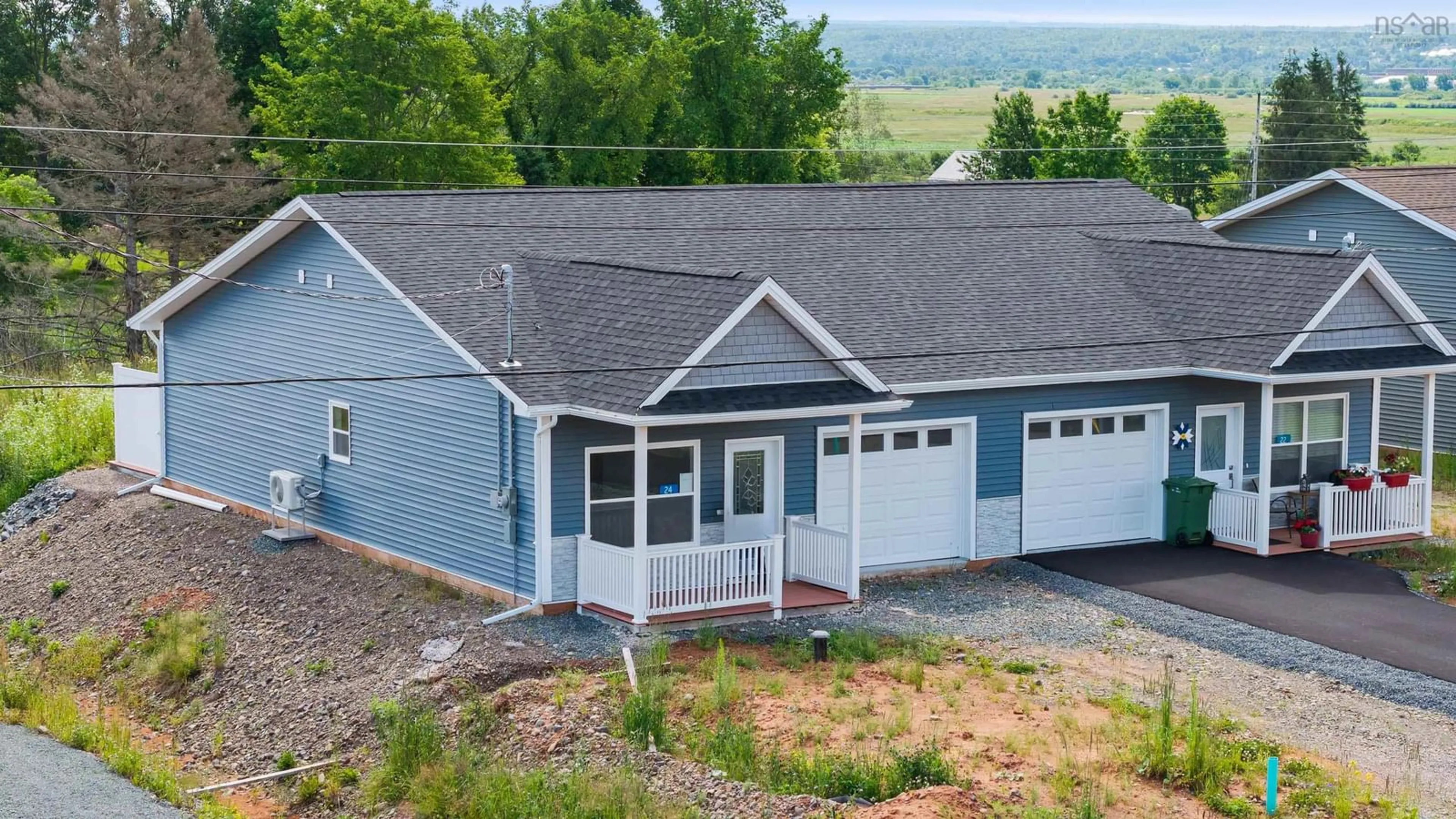 A pic from outside/outdoor area/front of a property/back of a property/a pic from drone, water/lake/river/ocean view for 24 Summer Hill Pl, Upper Onslow Nova Scotia B6L 0G9