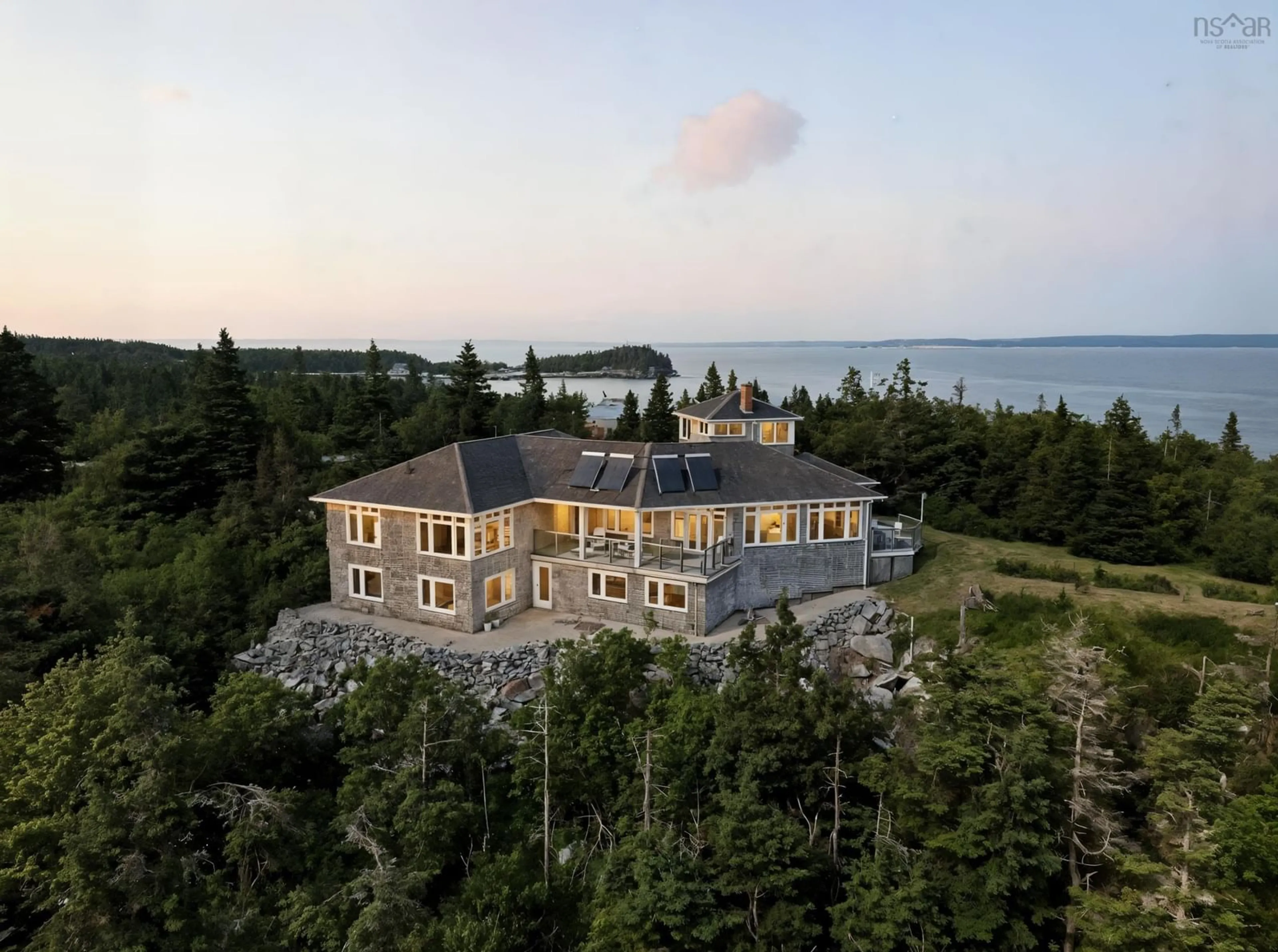 A pic from outside/outdoor area/front of a property/back of a property/a pic from drone, water/lake/river/ocean view for 196 White Point Run, Northwest Cove Nova Scotia B0J 1T0