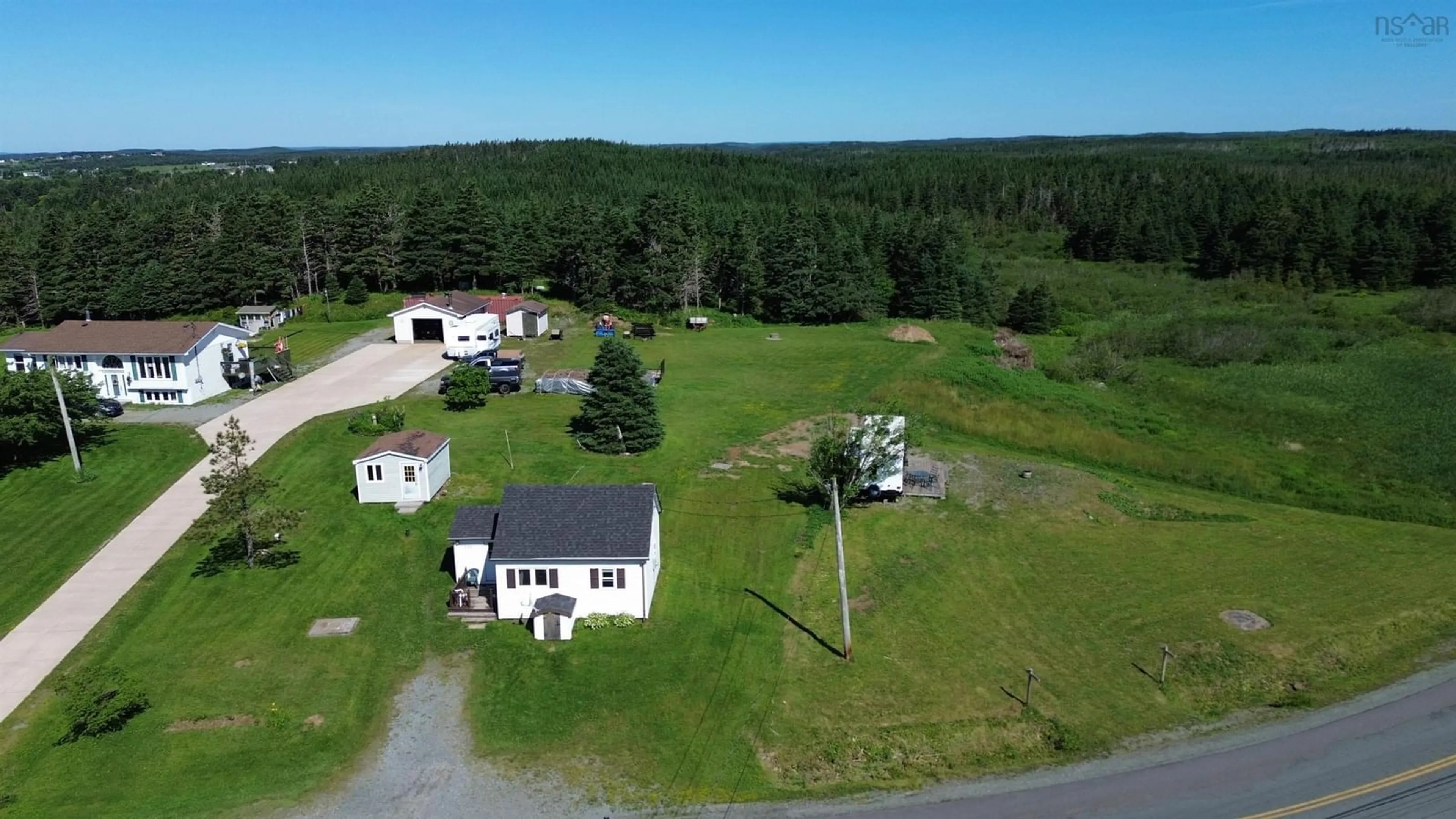 A pic from outside/outdoor area/front of a property/back of a property/a pic from drone, unknown for 115 St Peters Fourchu Rd, Lower L'Ardoise Nova Scotia B0E 1W0