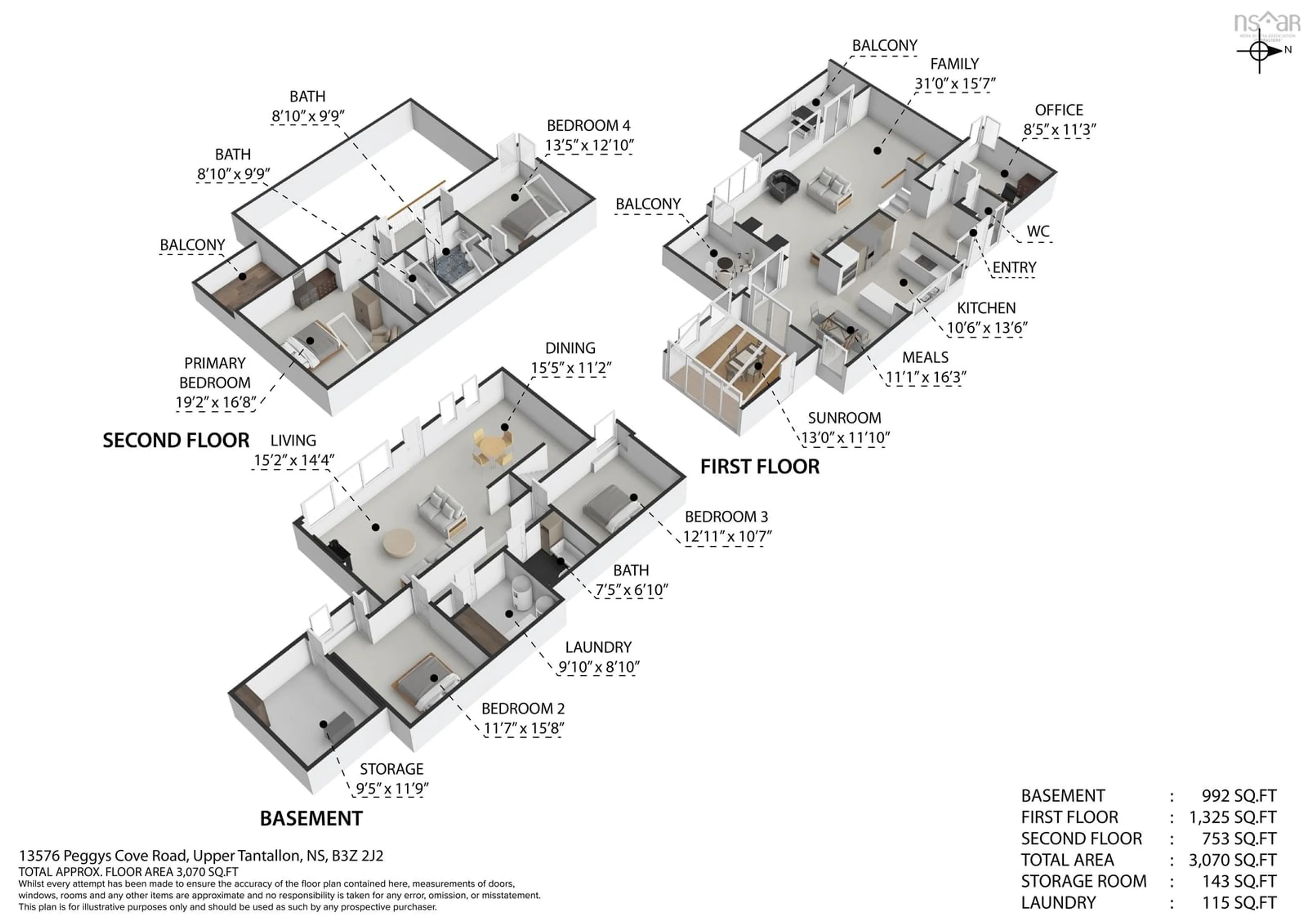 Floor plan for 13576 Peggys Cove Rd, Upper Tantallon Nova Scotia B3Z 2J2
