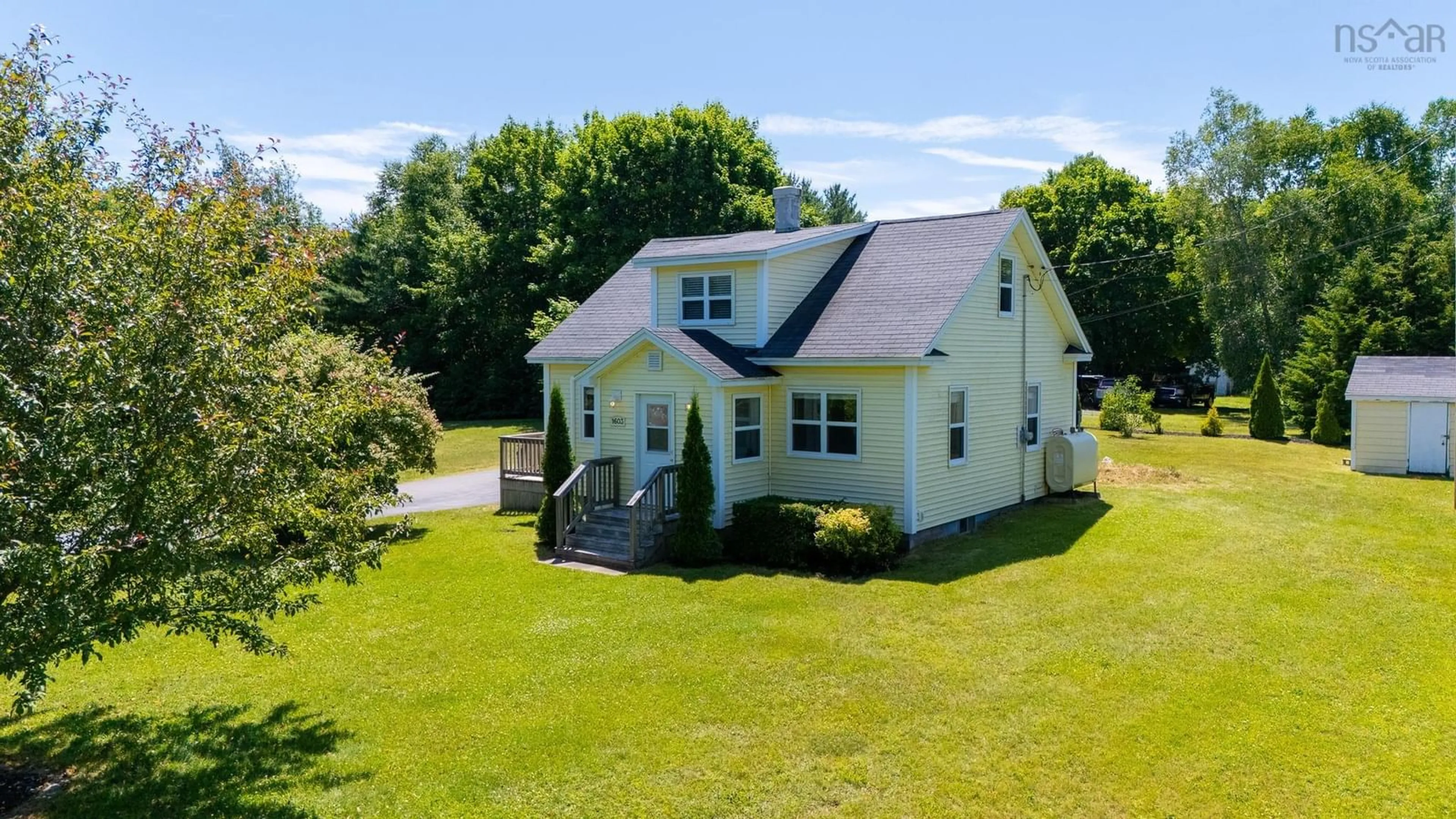 A pic from outside/outdoor area/front of a property/back of a property/a pic from drone, unknown for 1603 359 Hwy, Steam Mill Nova Scotia B0P 1J0