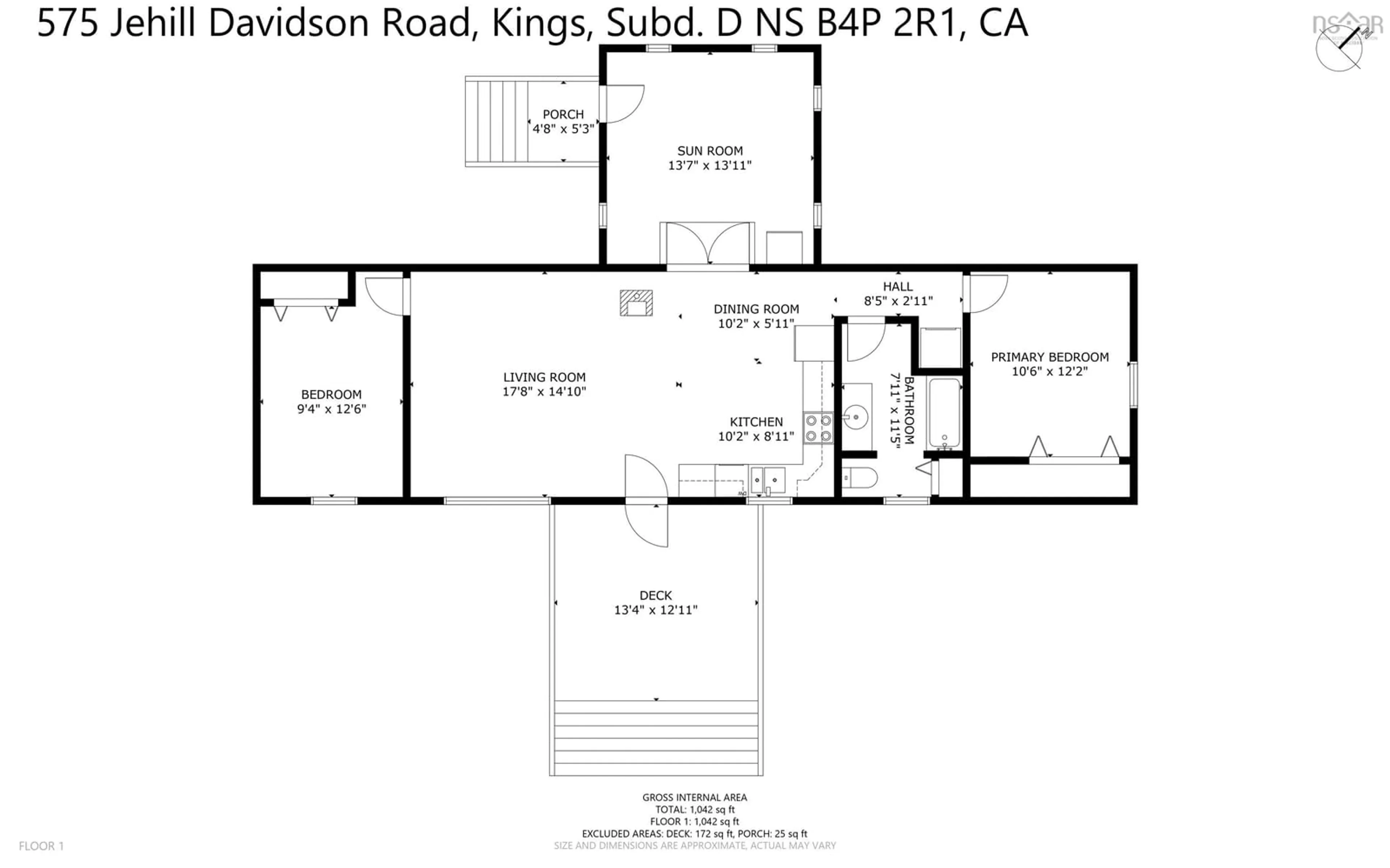 Floor plan for 575 Jehill Davidson Rd, Newtonville Nova Scotia B4P 2R1