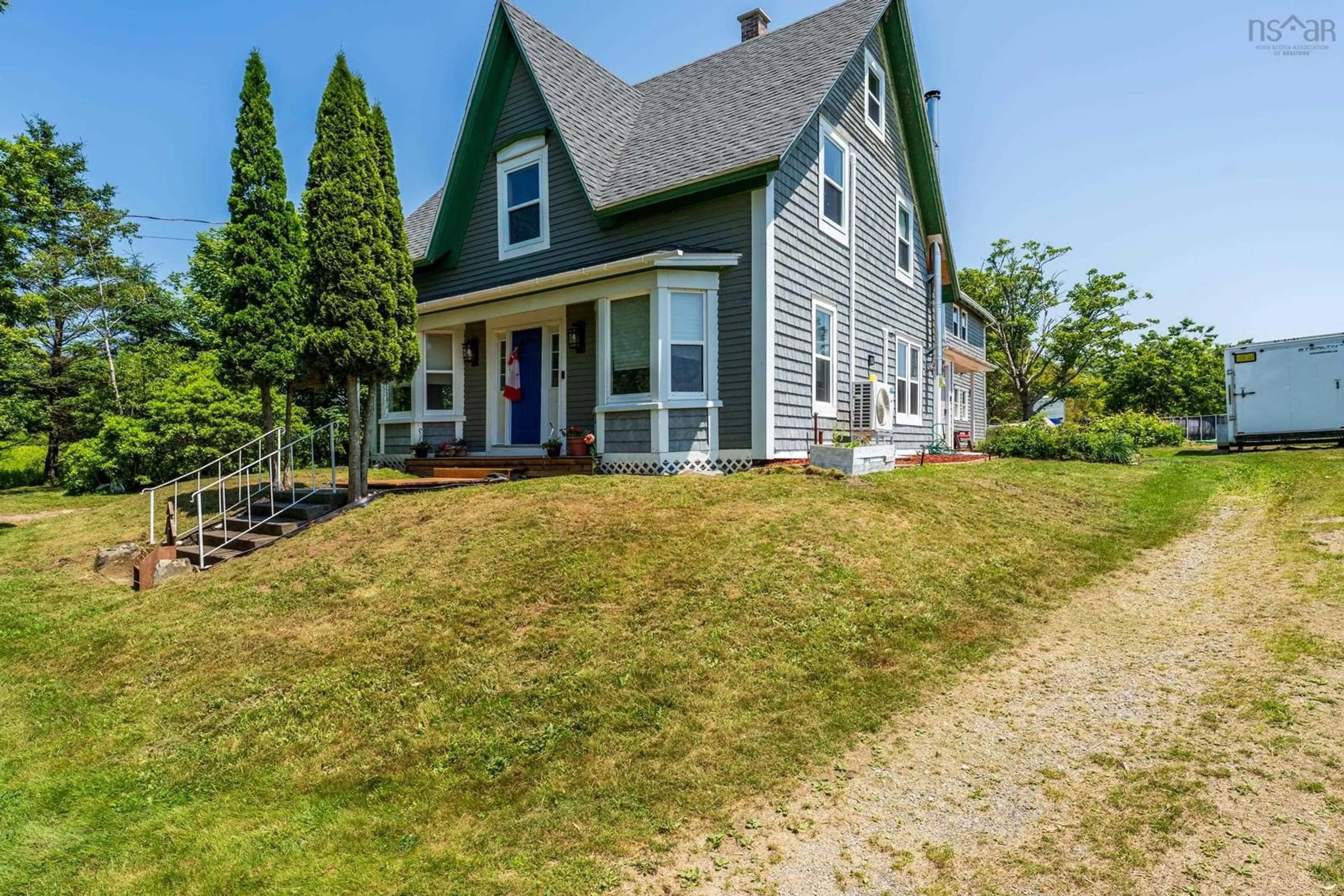 A pic from outside/outdoor area/front of a property/back of a property/a pic from drone, street for 526 Cedar Lake Rd, Cedar Lake Nova Scotia B5A 5L8