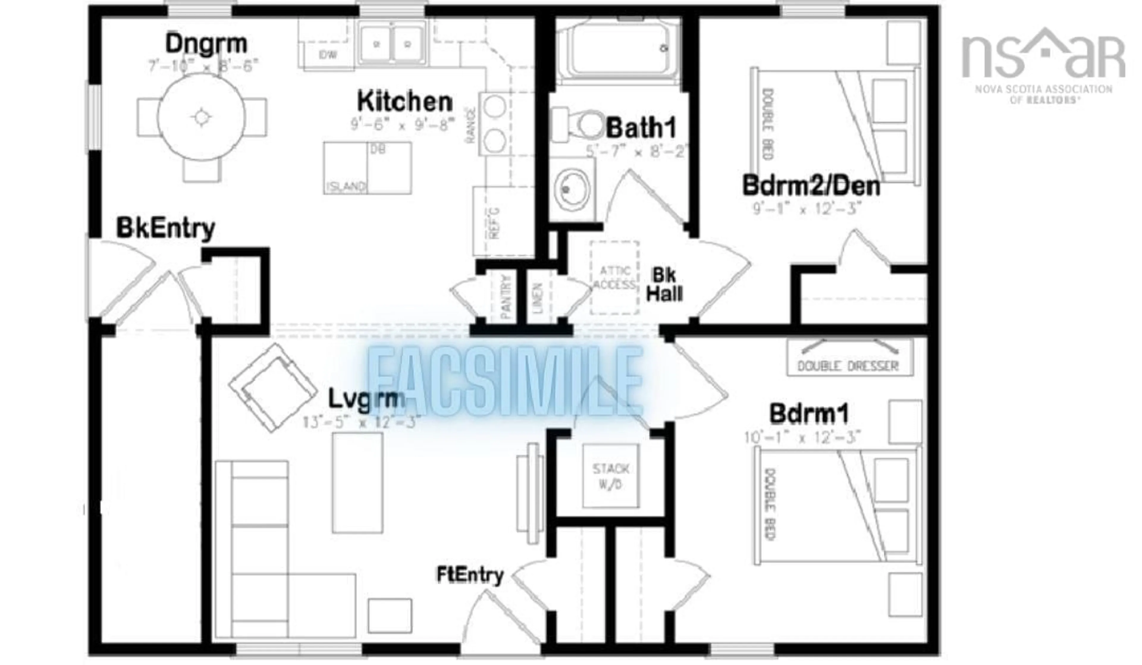 Floor plan for 25-1 Weir Ave, Stellarton Nova Scotia B0K 1S0