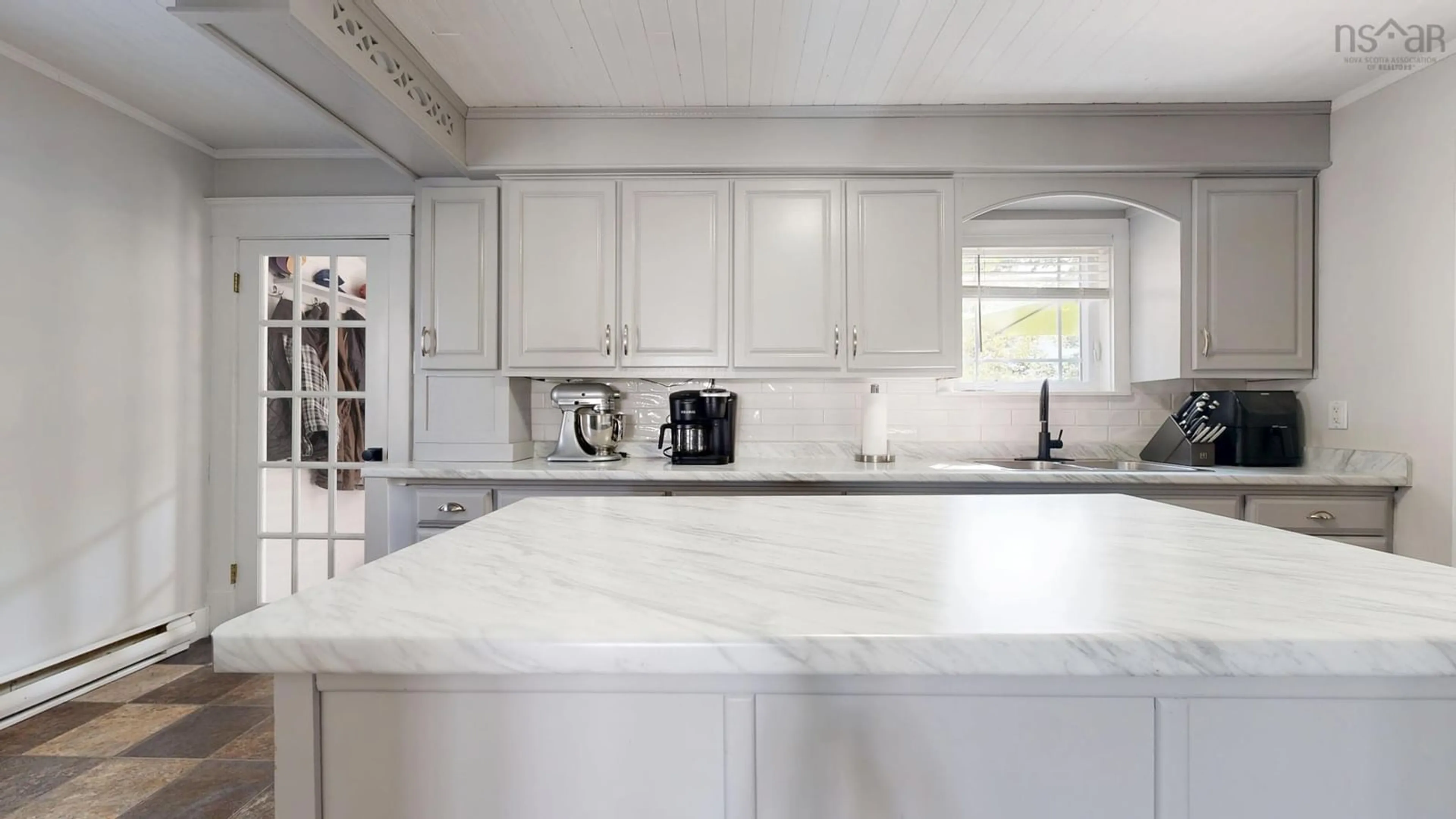 Contemporary kitchen, ceramic/tile floor for 36 North St, Lockeport Nova Scotia B0T 1L0