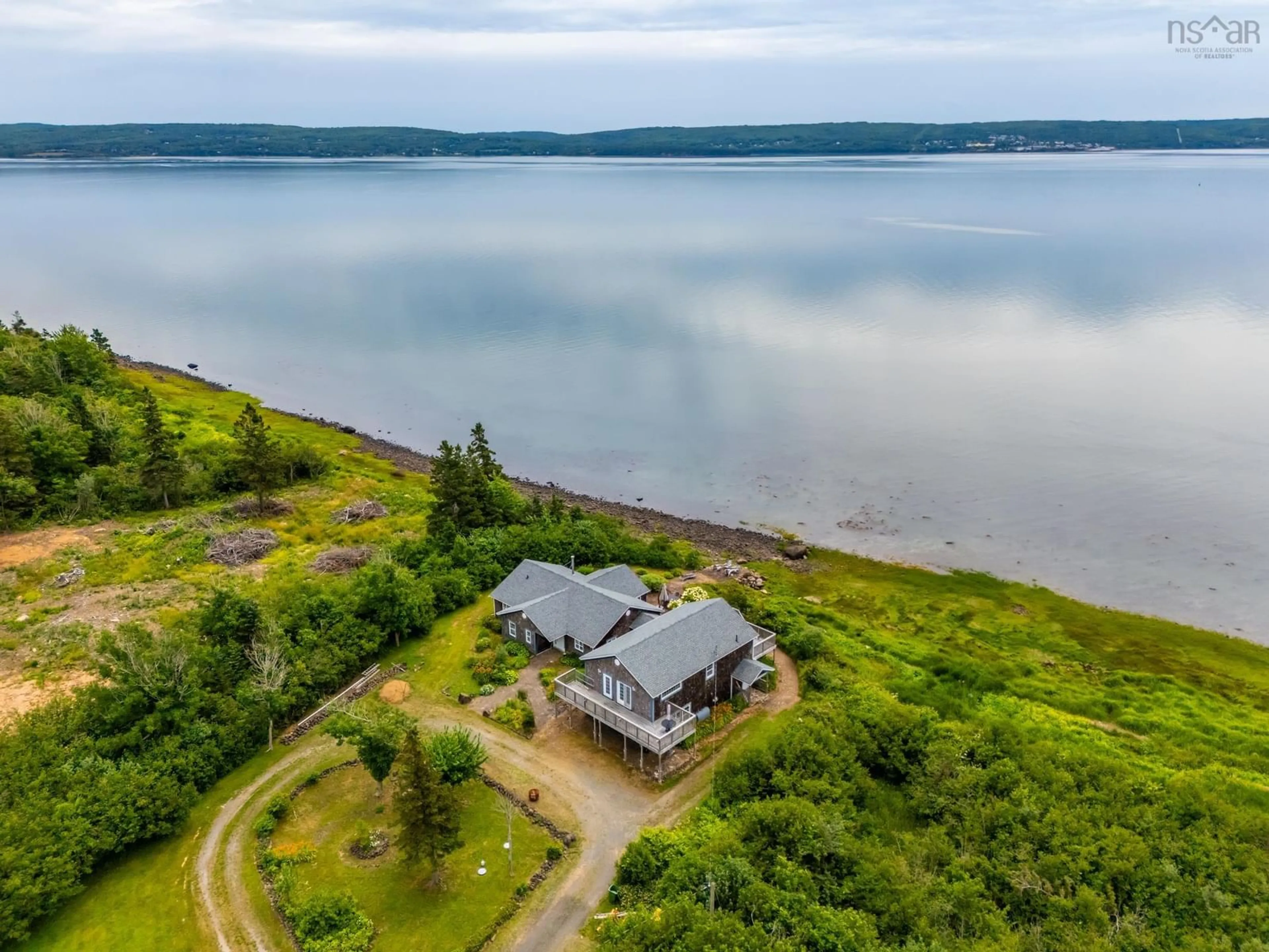 A pic from outside/outdoor area/front of a property/back of a property/a pic from drone, water/lake/river/ocean view for 117 Hansa Strasse Rd, Karsdale Nova Scotia B0S 1A0