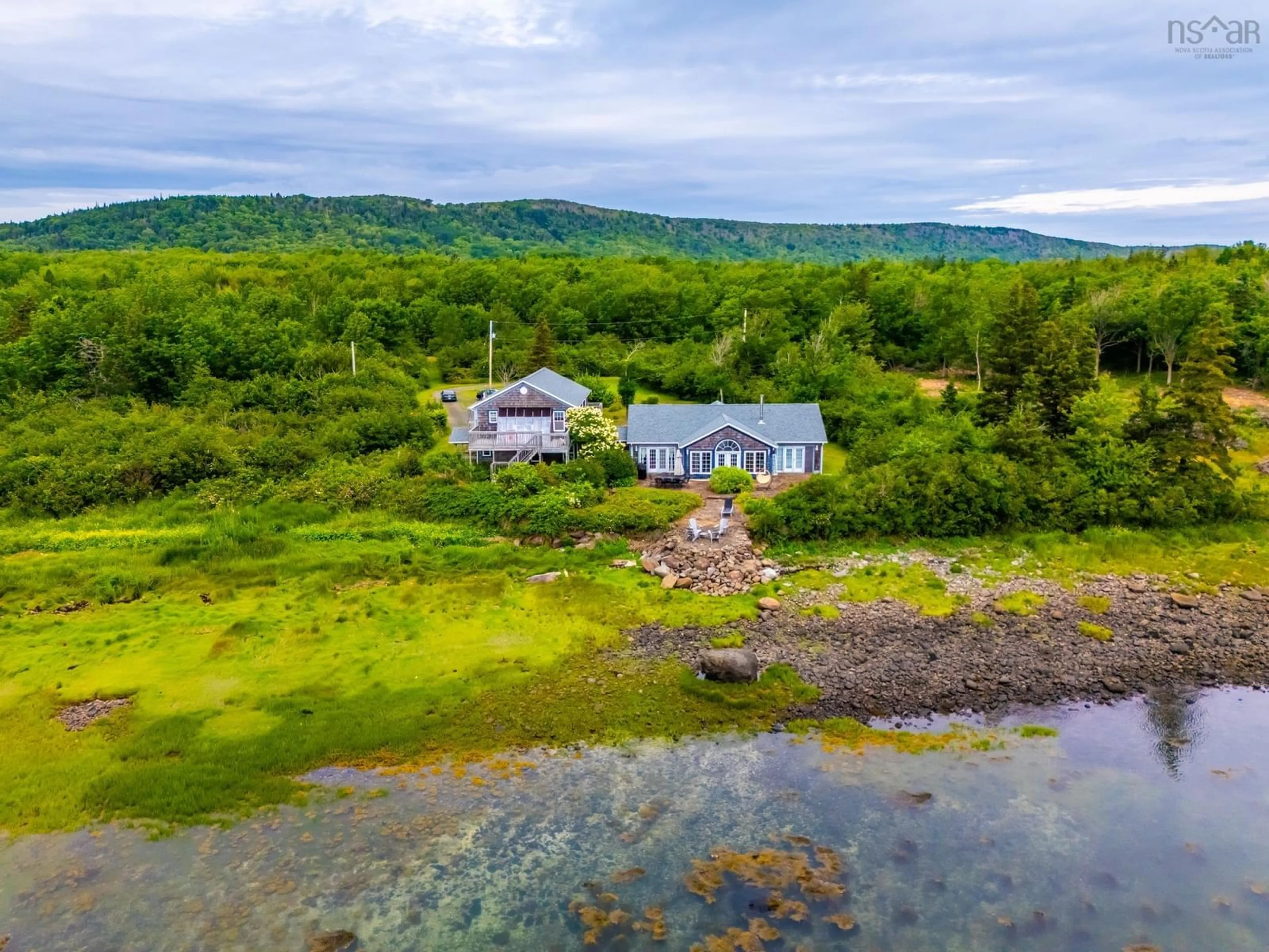 A pic from outside/outdoor area/front of a property/back of a property/a pic from drone, water/lake/river/ocean view for 117 Hansa Strasse Rd, Karsdale Nova Scotia B0S 1A0