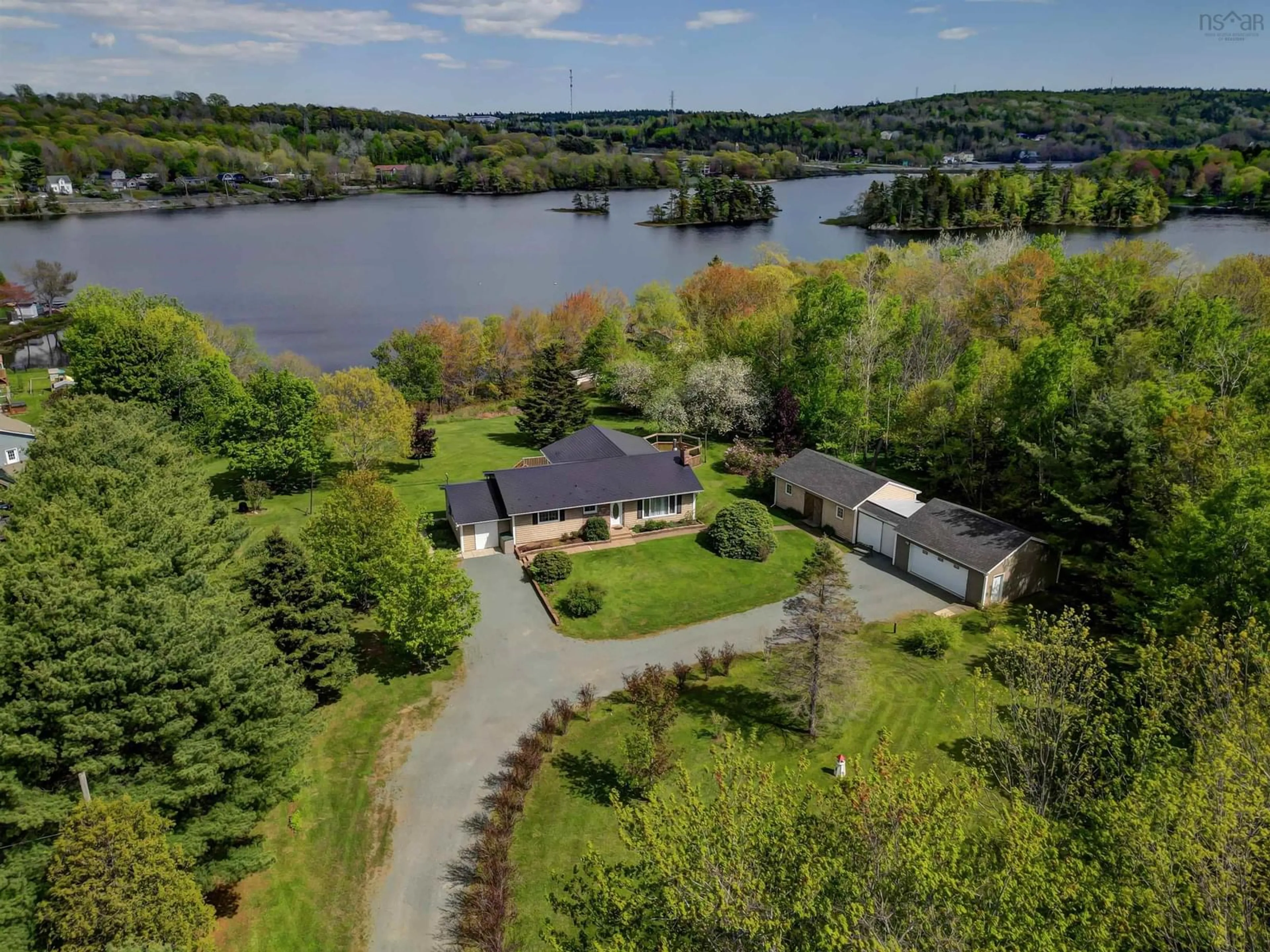 A pic from outside/outdoor area/front of a property/back of a property/a pic from drone, water/lake/river/ocean view for 1305 Fall River Rd, Fall River Nova Scotia B2T 1E6