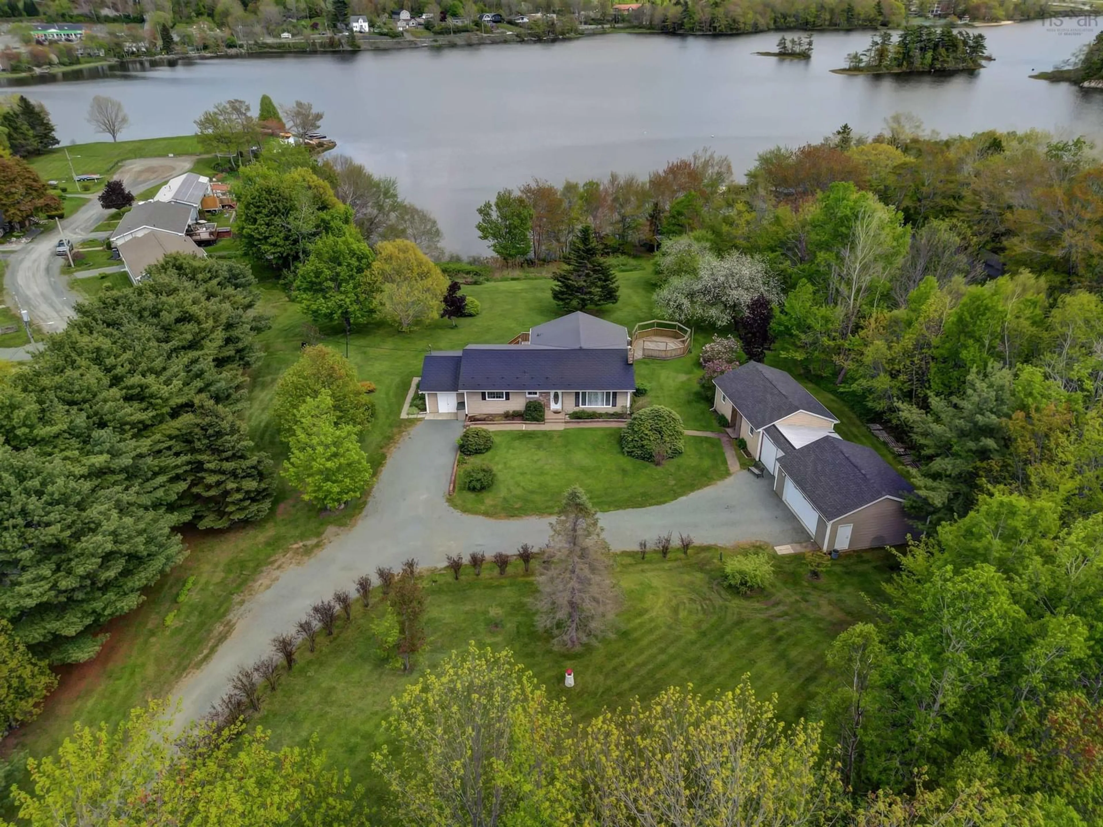A pic from outside/outdoor area/front of a property/back of a property/a pic from drone, water/lake/river/ocean view for 1305 Fall River Rd, Fall River Nova Scotia B2T 1E6