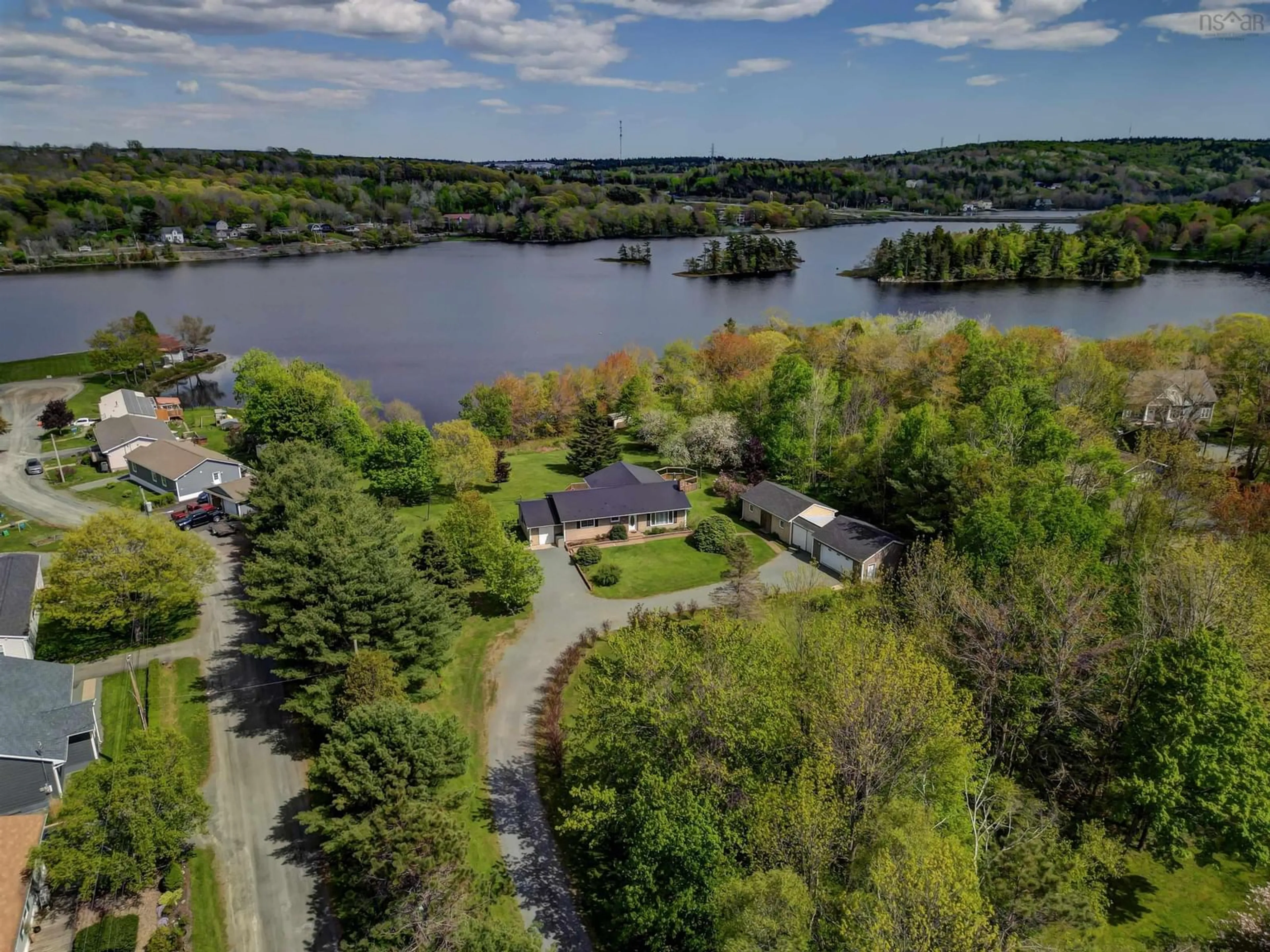 A pic from outside/outdoor area/front of a property/back of a property/a pic from drone, water/lake/river/ocean view for 1305 Fall River Rd, Fall River Nova Scotia B2T 1E6