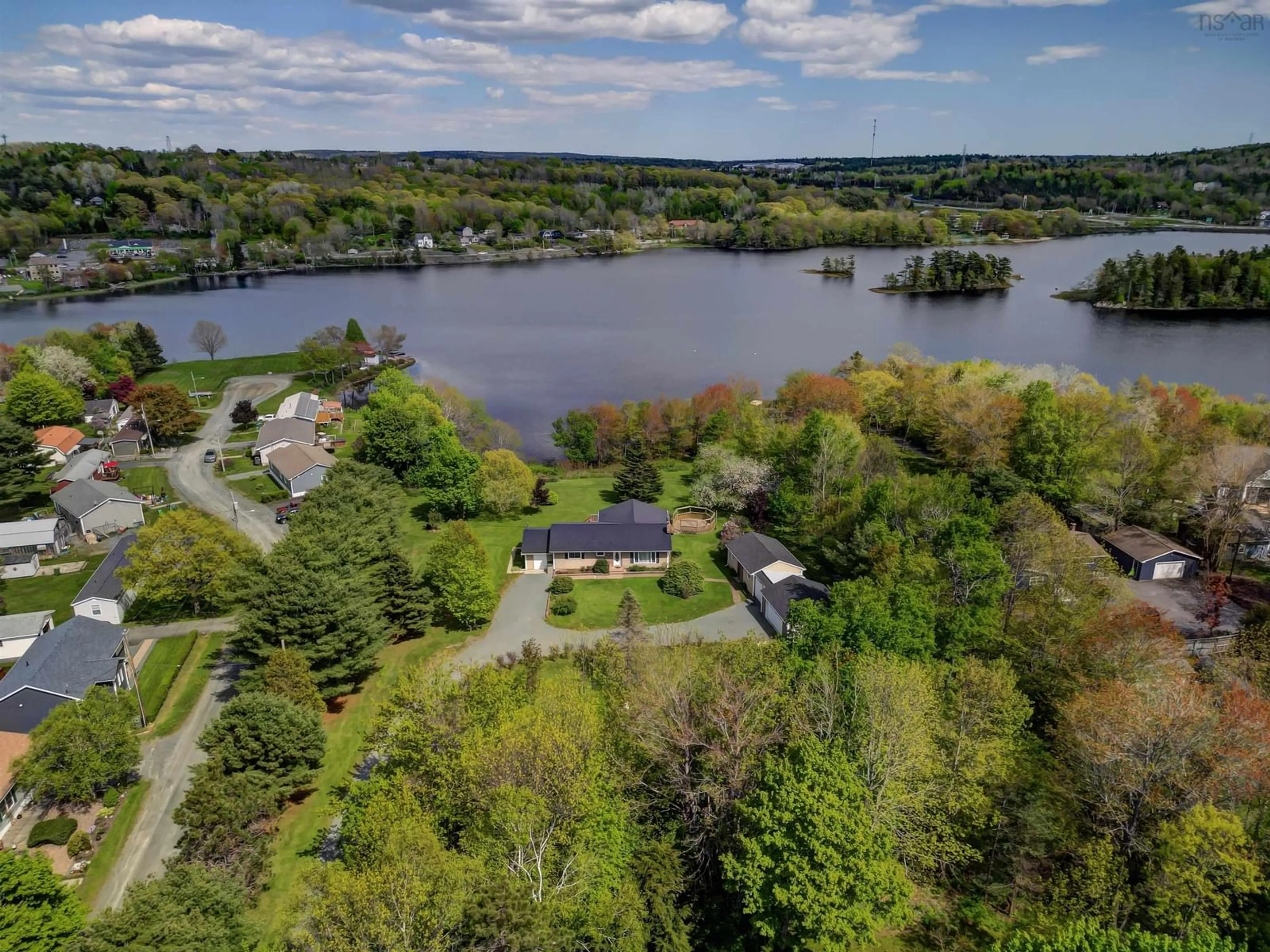 A pic from outside/outdoor area/front of a property/back of a property/a pic from drone, water/lake/river/ocean view for 1305 Fall River Rd, Fall River Nova Scotia B2T 1E6