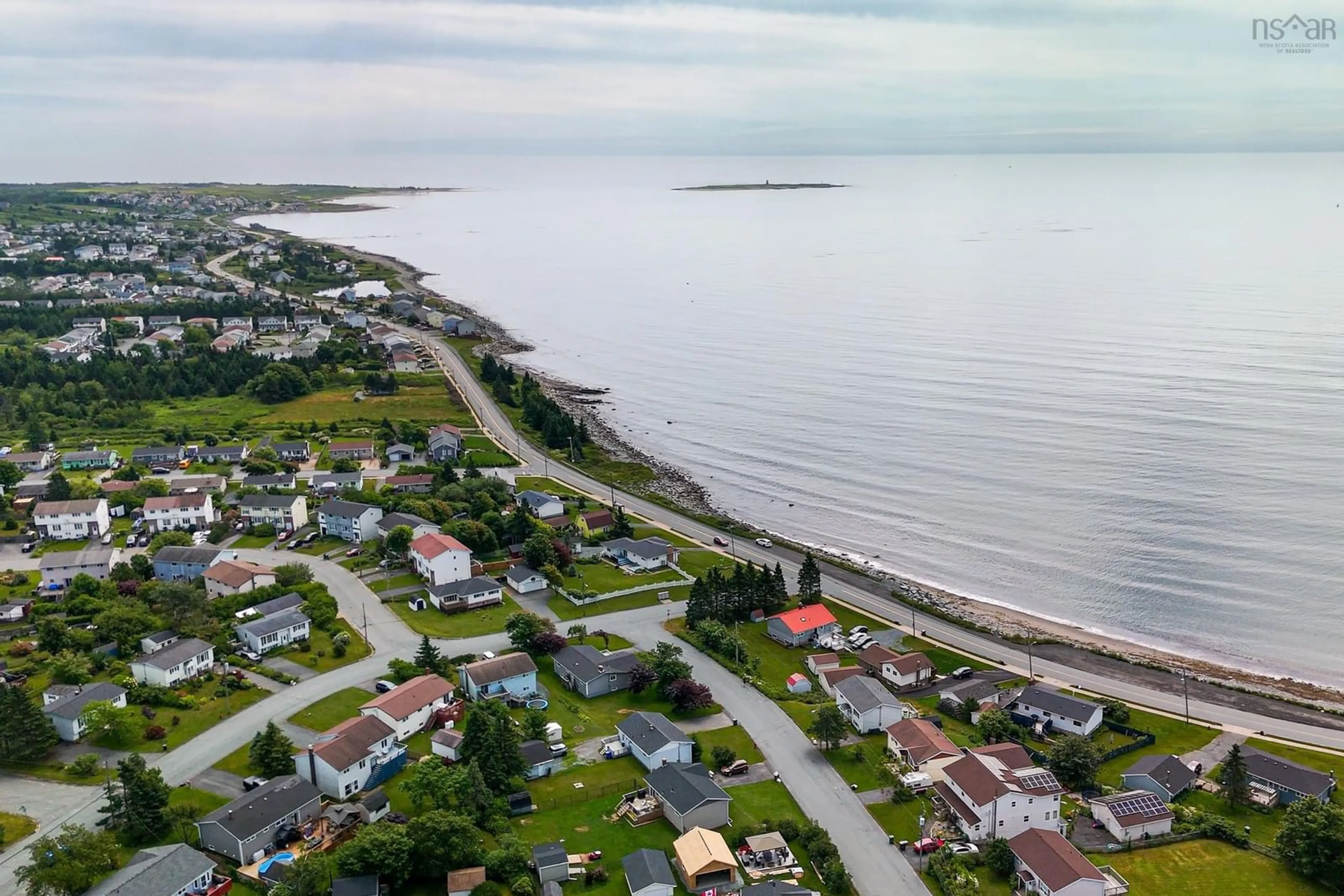 A pic from outside/outdoor area/front of a property/back of a property/a pic from drone, water/lake/river/ocean view for 30 Redoubt Way, Eastern Passage Nova Scotia B3G 1G1