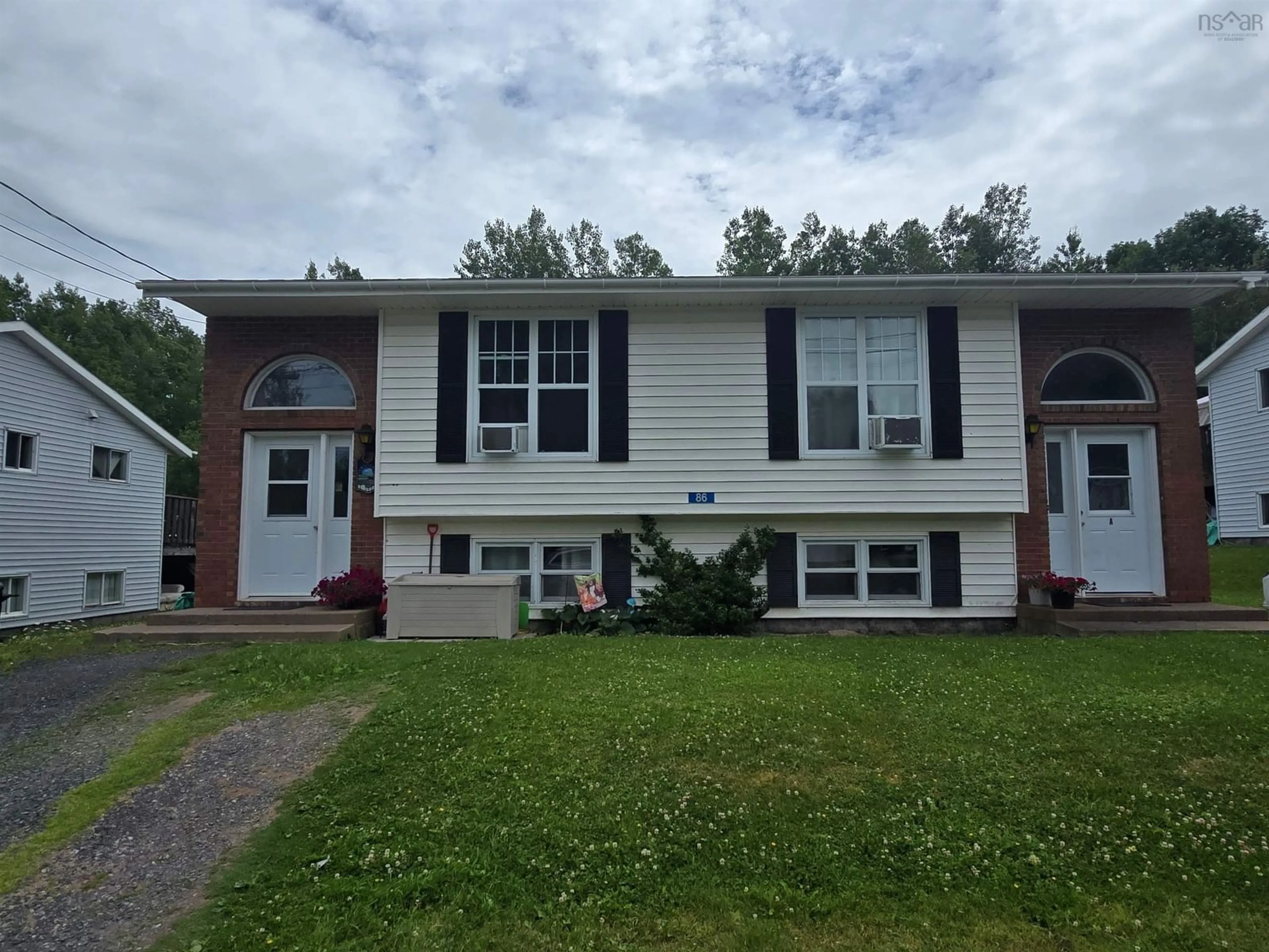 Home with vinyl exterior material, street for 86 Fourteenth St, Trenton Nova Scotia B0K 1X0