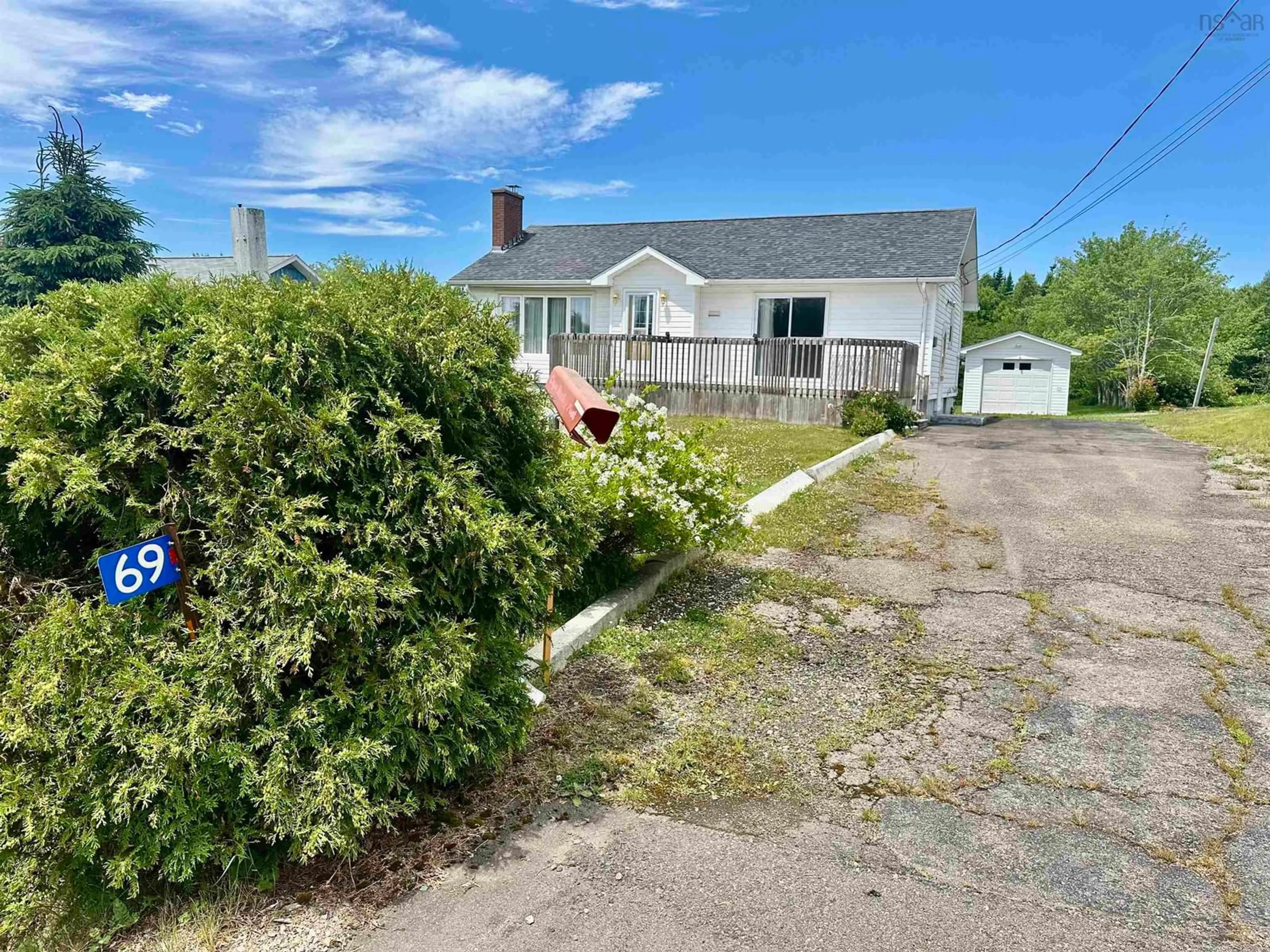 A pic from outside/outdoor area/front of a property/back of a property/a pic from drone, street for 69 Kings Rd, Port Hastings Nova Scotia B9A 1N9